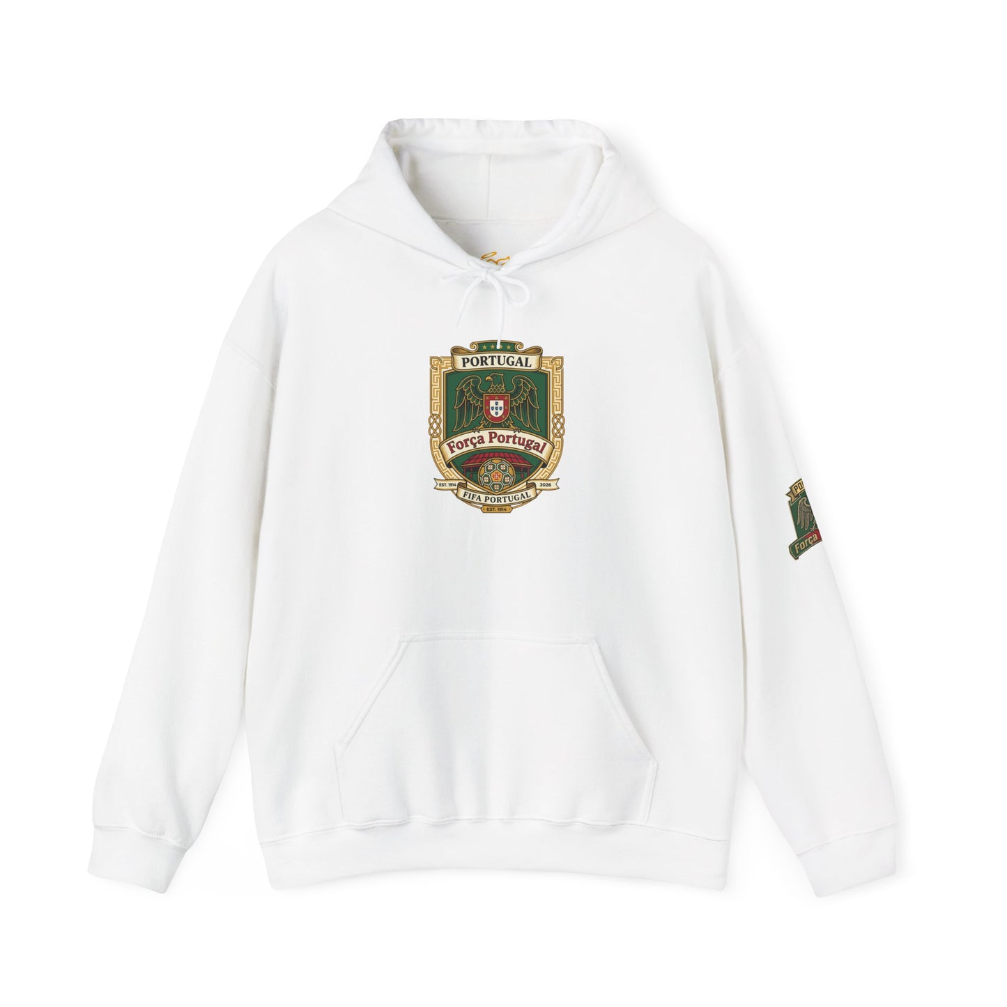 Portugal Soccer Crest Hoodie — Classic Portuguese Pride Pullover