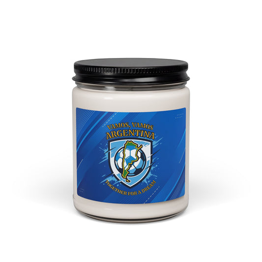 Argentina Soccer Crest Scented Candle — 9oz Blue Themed Argentina Soccer Candle - Trending Novelties & Gifts