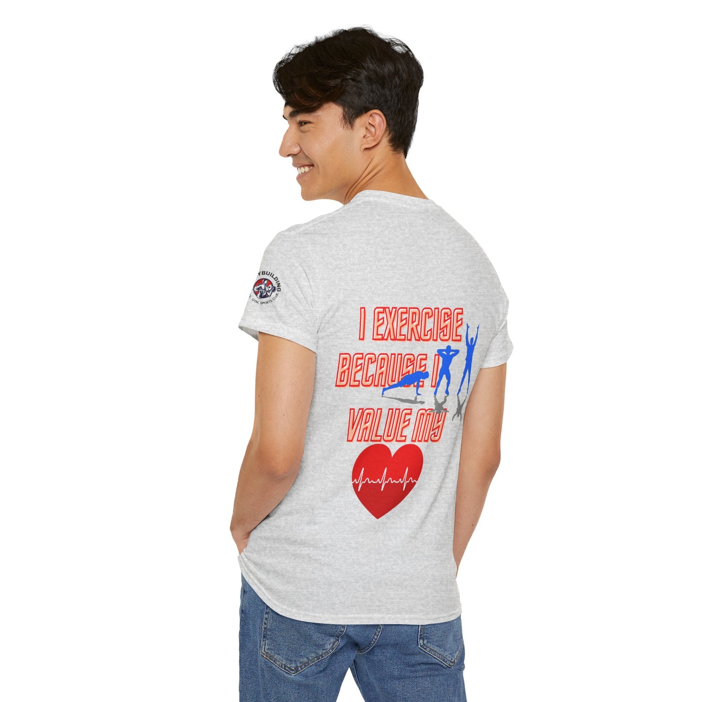 Fitness Quotes Heart Health Cotton T-shirt. FQT