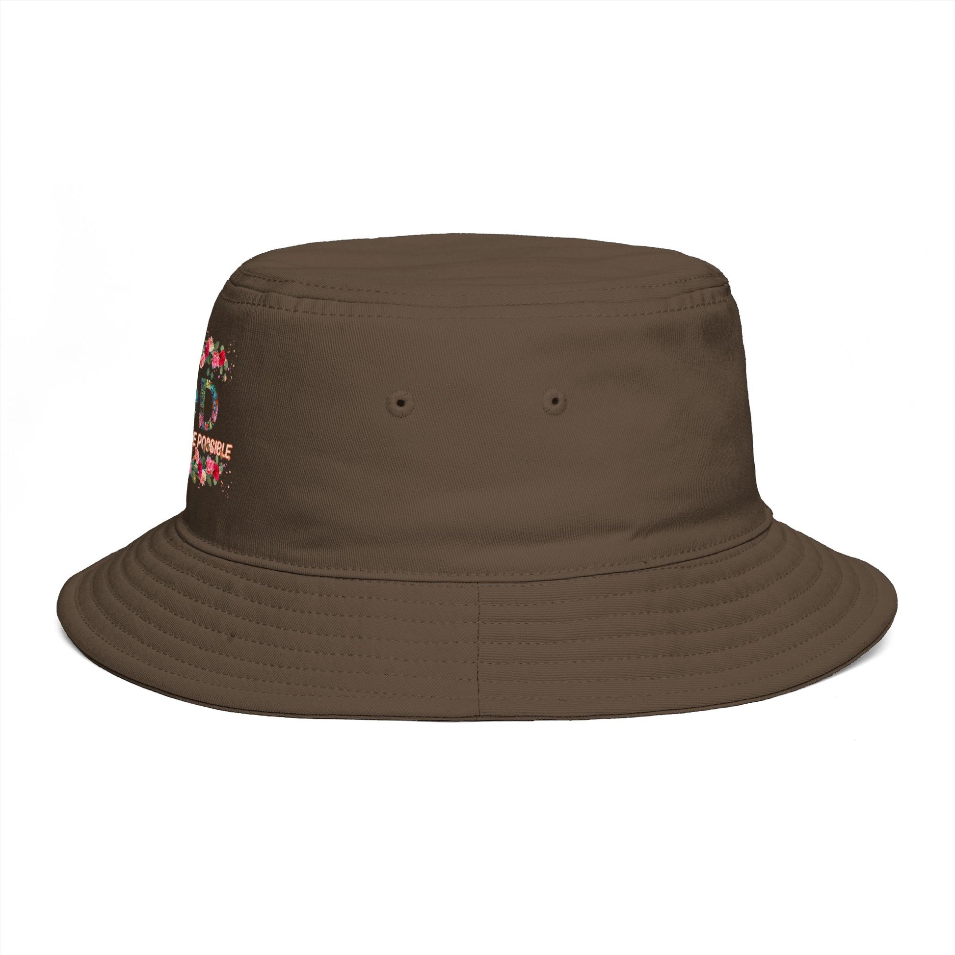 Floral Bucket Hat - With GOD all things are possible. Summer Hat - Trending Novelties & Gifts
