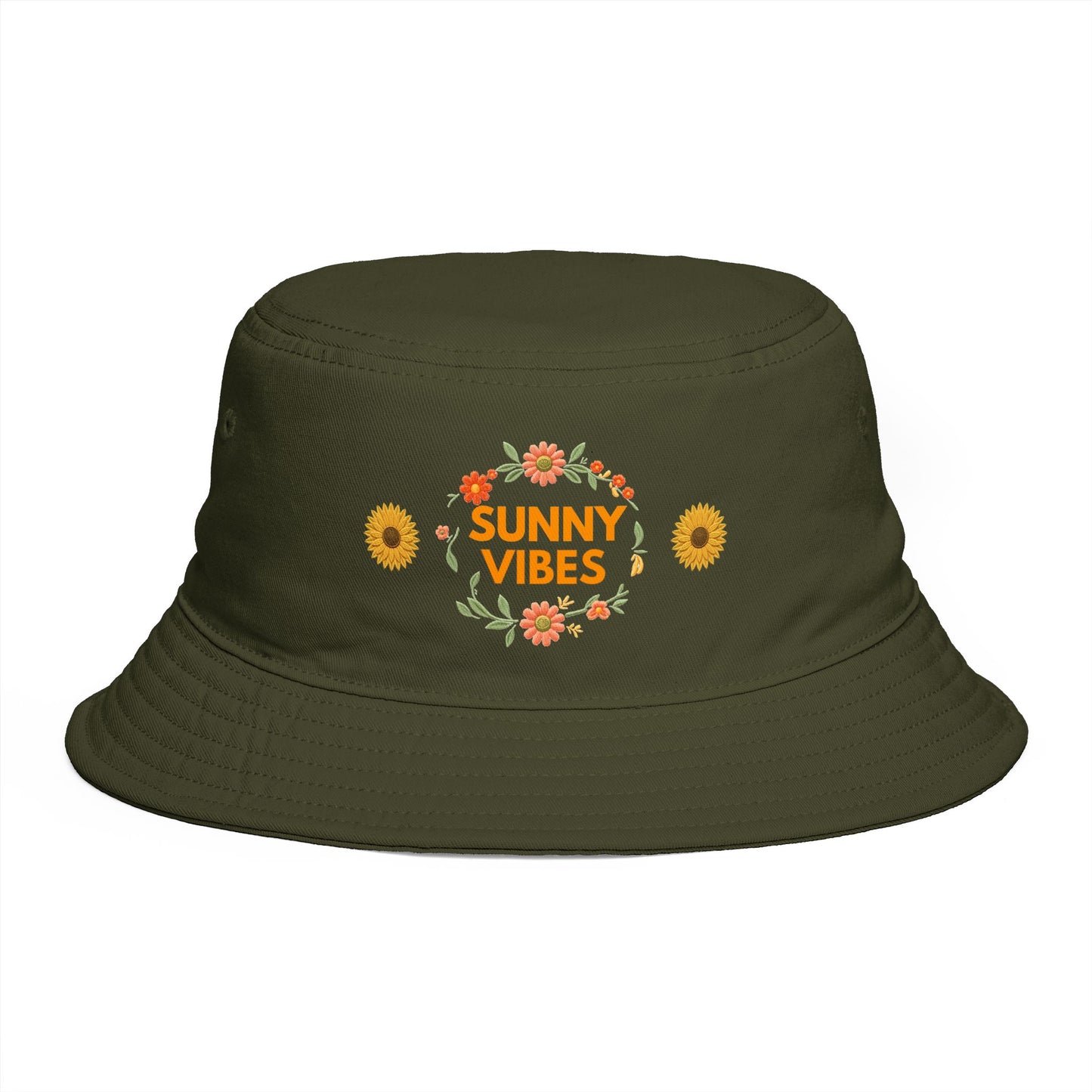Bucket Hat — Sunny Vibes Floral Sunflower Summer Beach Accessory - Trending Novelties & Gifts