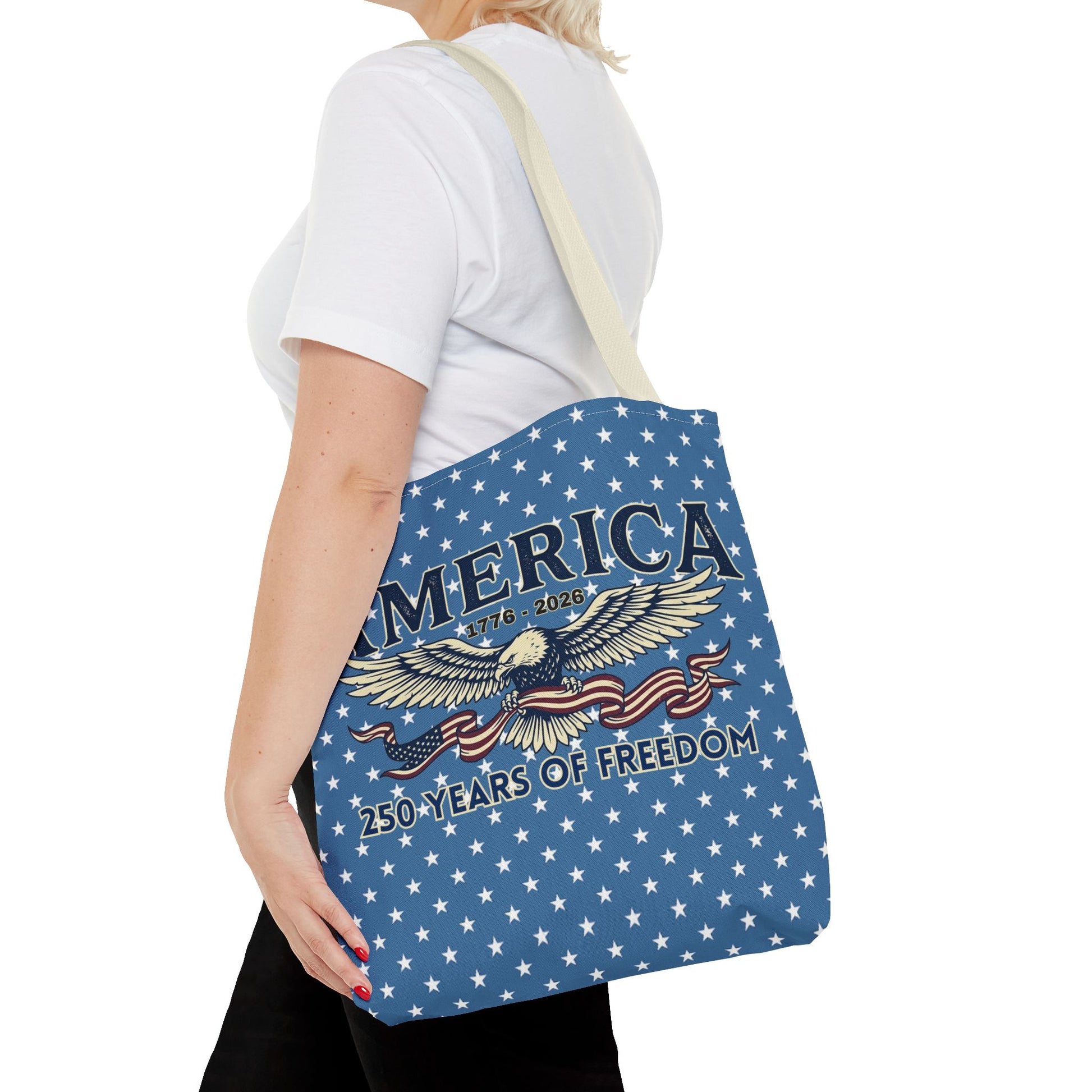 USA 250th ANNIVERSARY Patriotic Tote Bag  | America's 250 Years of Freedom" Eagle Design Tote - Trending Novelties & Gifts