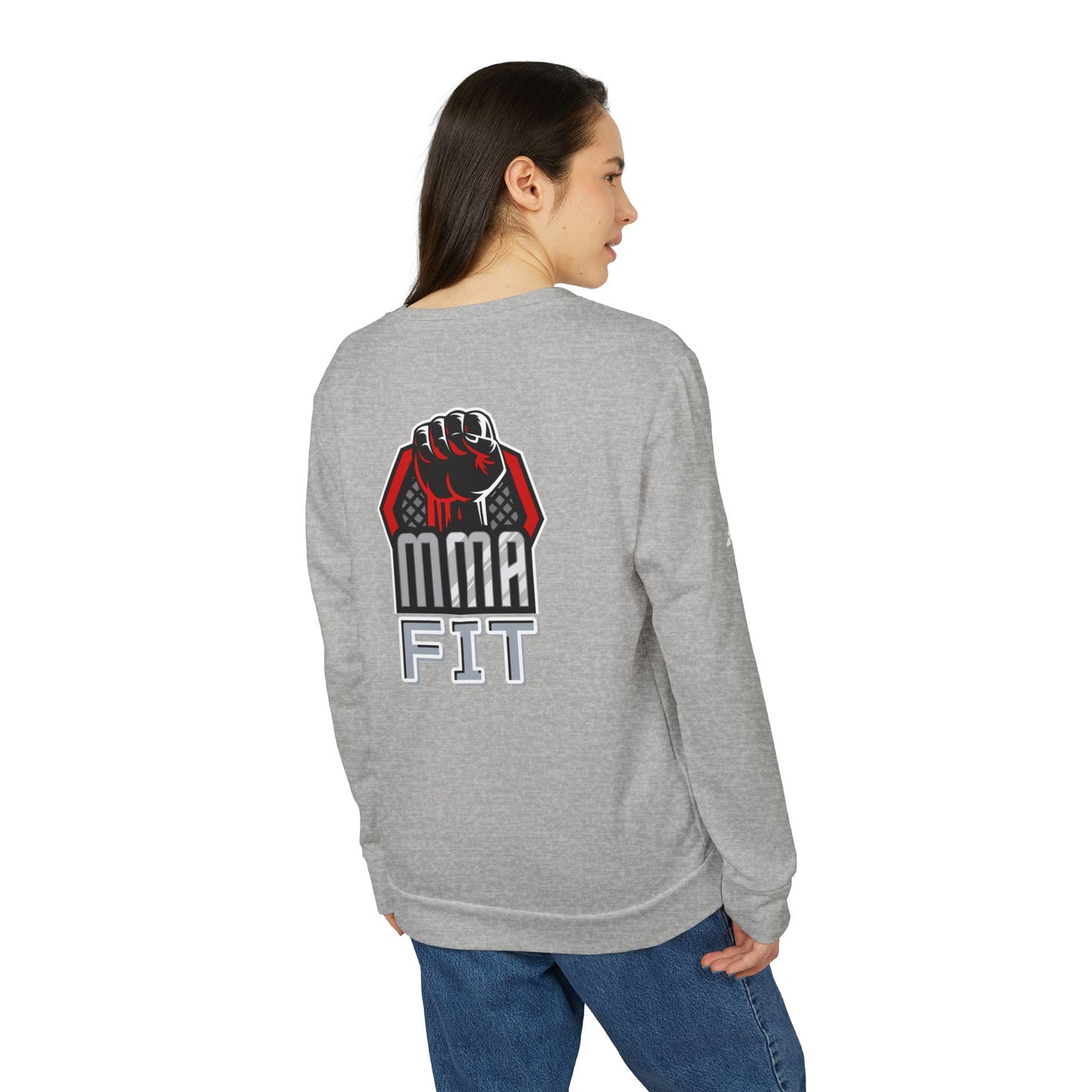 Adidas Sports Fleece Sweatshirt for MMA Fans, Adidas sweatshirt, sweatshirt MMA logo designs,