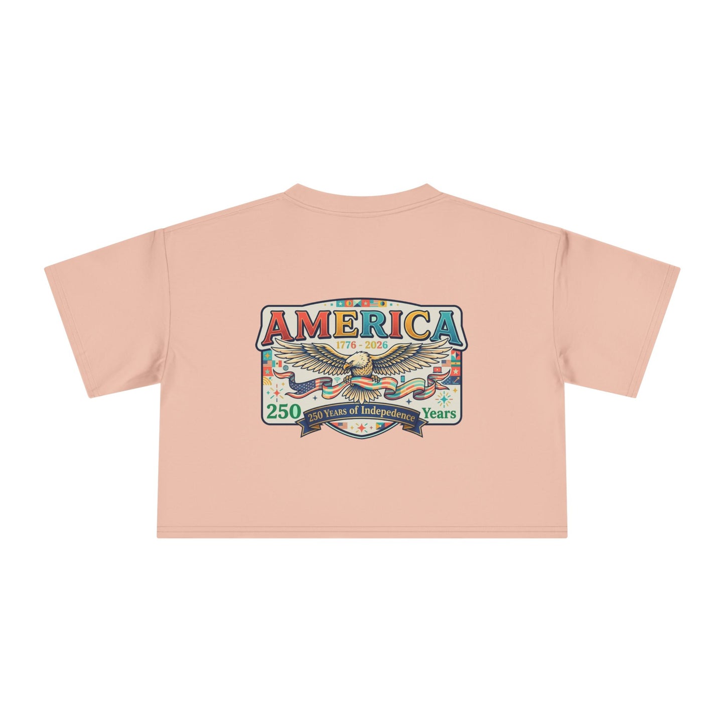 USA 250th ANNIVERSARY America Eagle  Women's Crop Tee | Patriotic 250 Years Independence Women's Crop Tee - Trending Novelties & Gifts