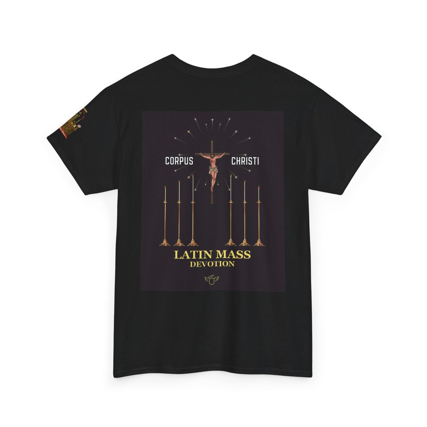 Corpus Christi Crucifix Tee — Latin Mass Devotion T-Shirt (CT)