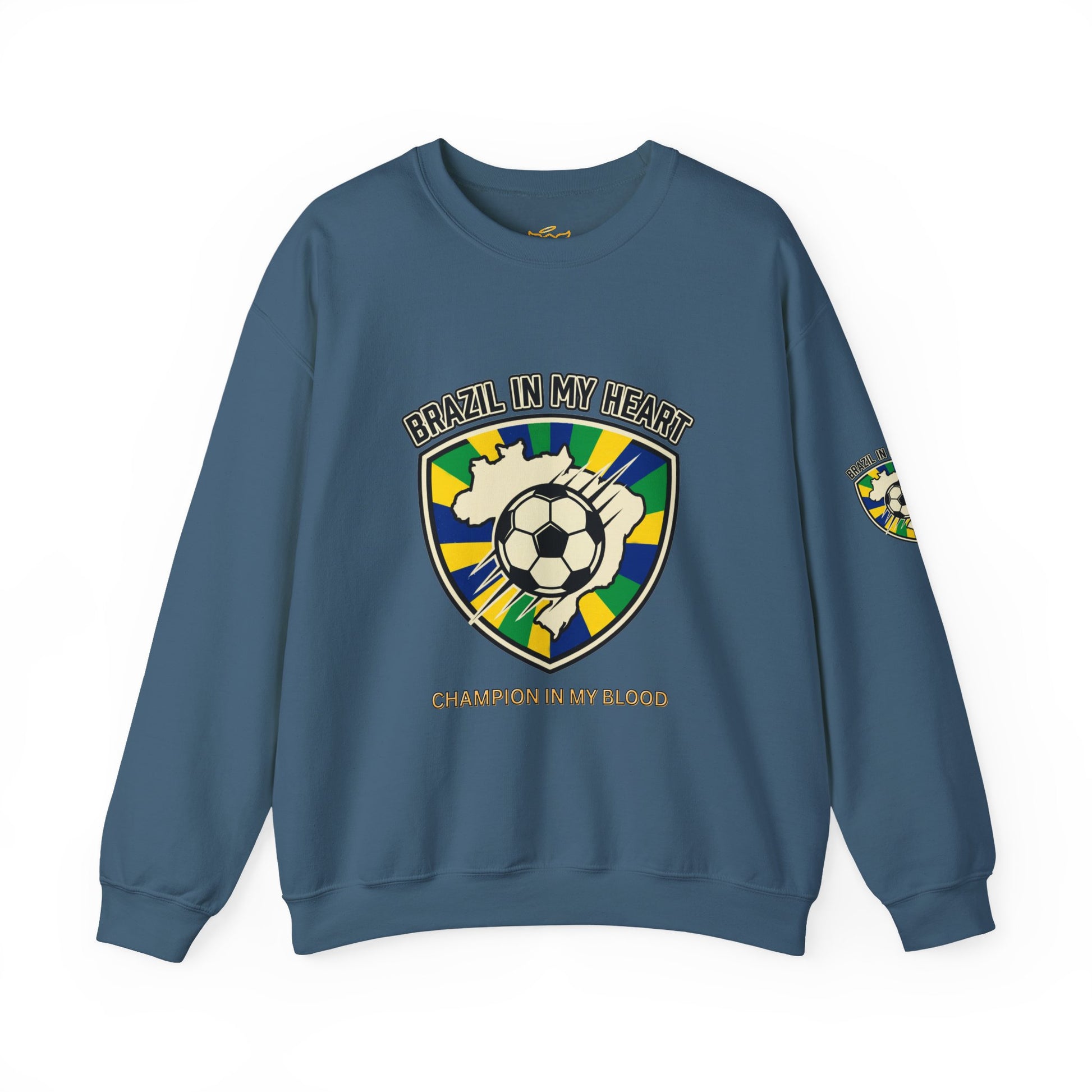 Brazil In My Heart Soccer Sweatshirt | Brazil fans world cup Soccer 2026 Sweatshirt - Trending Novelties & Gifts