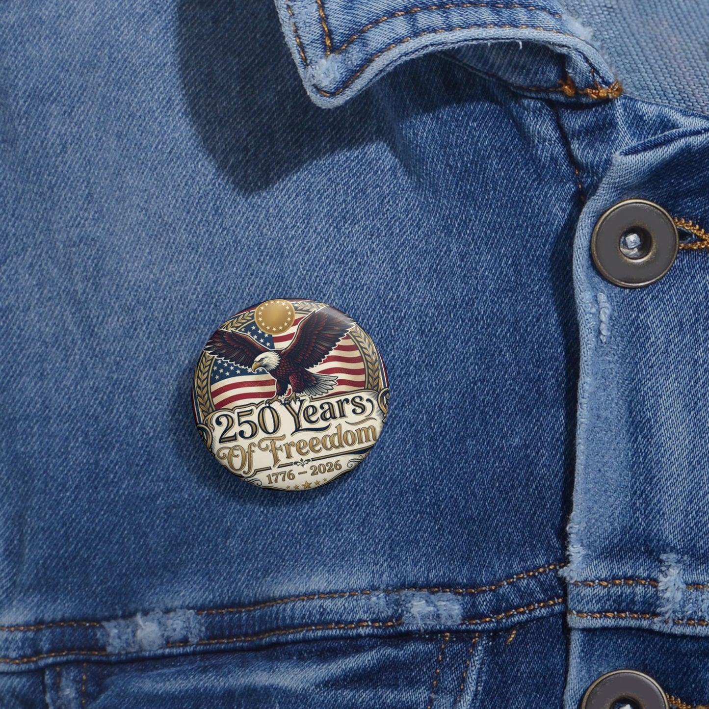 USA 250th ANNIVERSARY Commemorative Pin Button |  America 250 Years of Freedom Commemorative Pin Button - Trending Novelties & Gifts