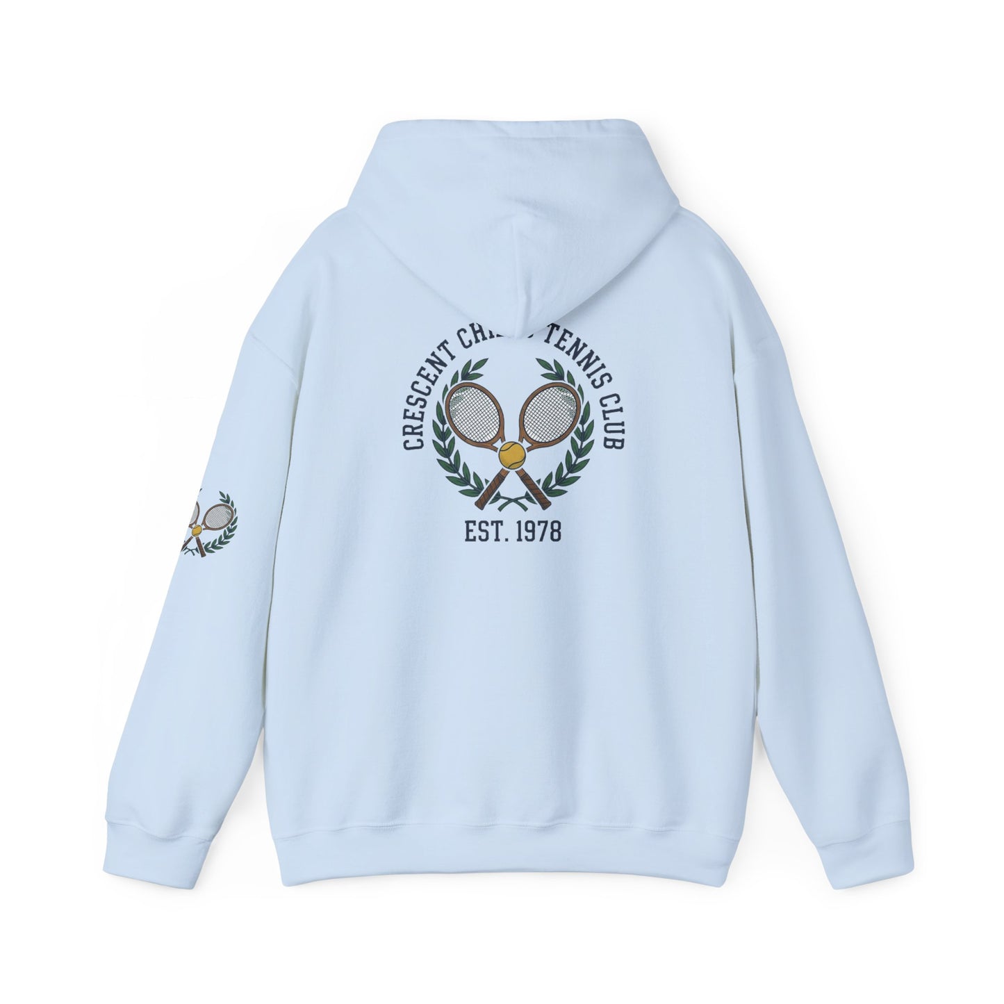 Tennis Club Hoodie — "Crescent Chief's Tennis Club" Retro Athletic Pullover