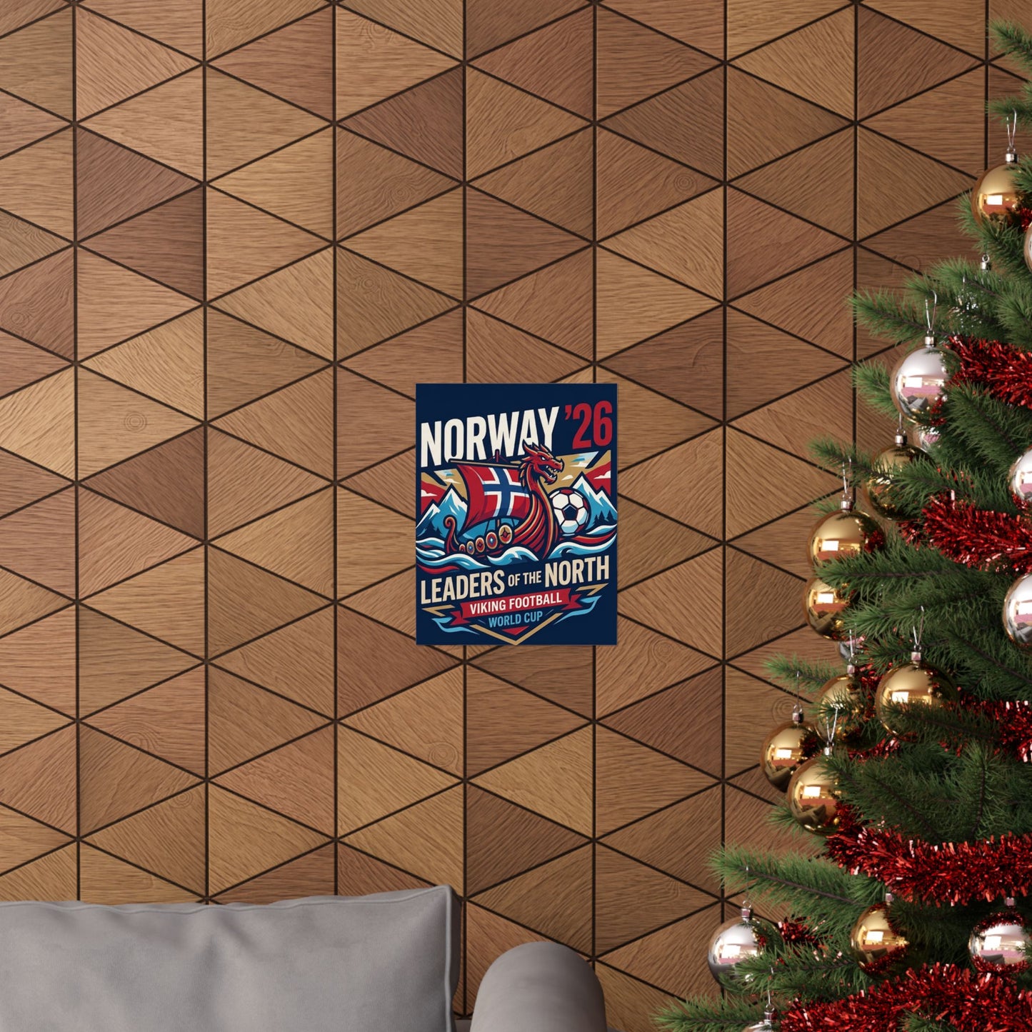 Norway '26 Viking Soccer Poster — Leaders of the North World Cup Print