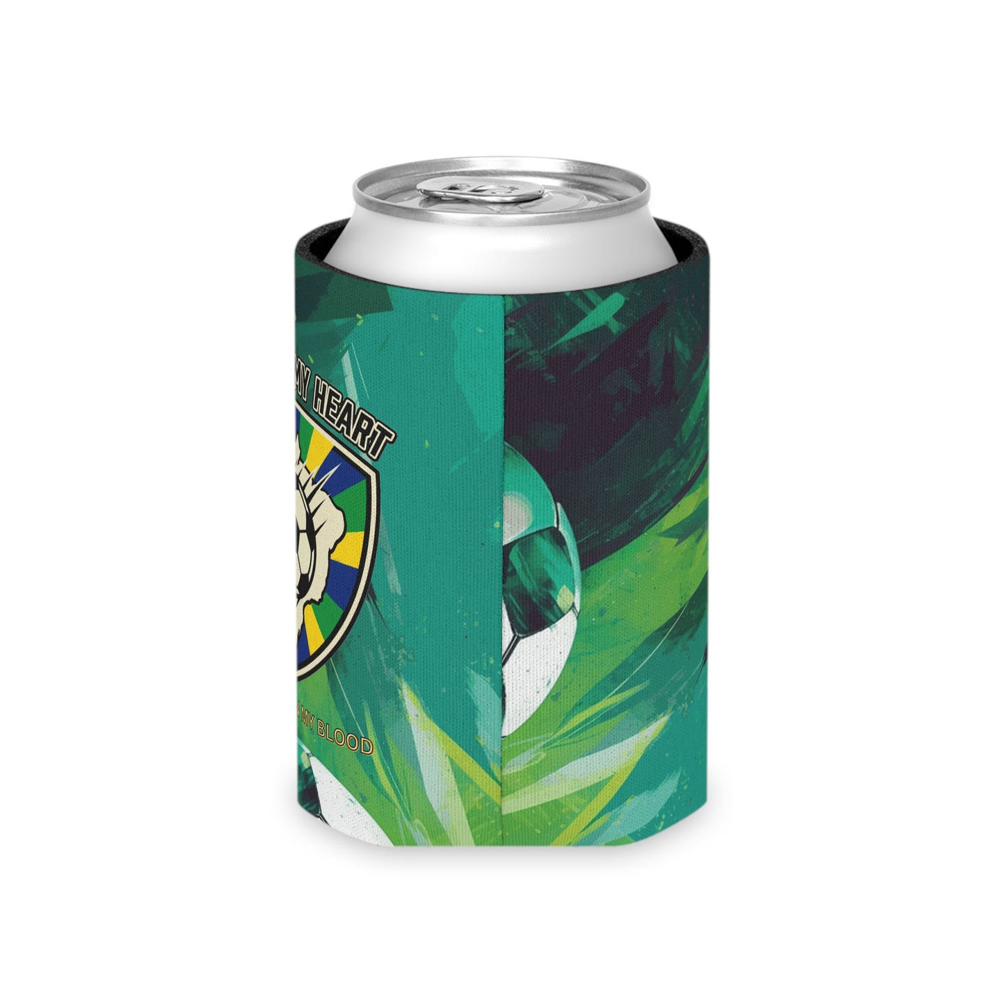 Brazil In My Heart Soccer Can Cooler - Trending Novelties & Gifts