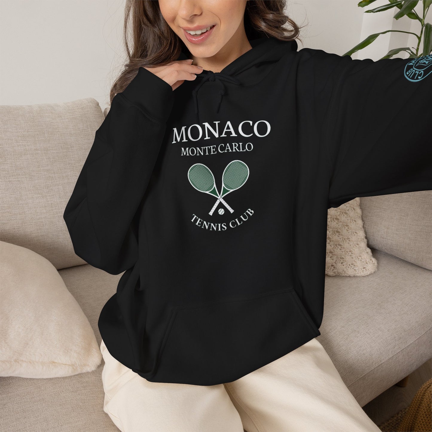Monaco Monte Carlo Tennis Club Hoodie — Casual Sportswear for Players & Fans.