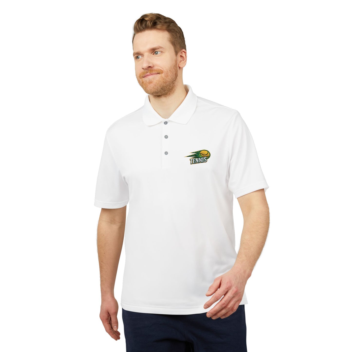 Adidas Tennis Affair Polo Shirt -  Creative Graphic Motif