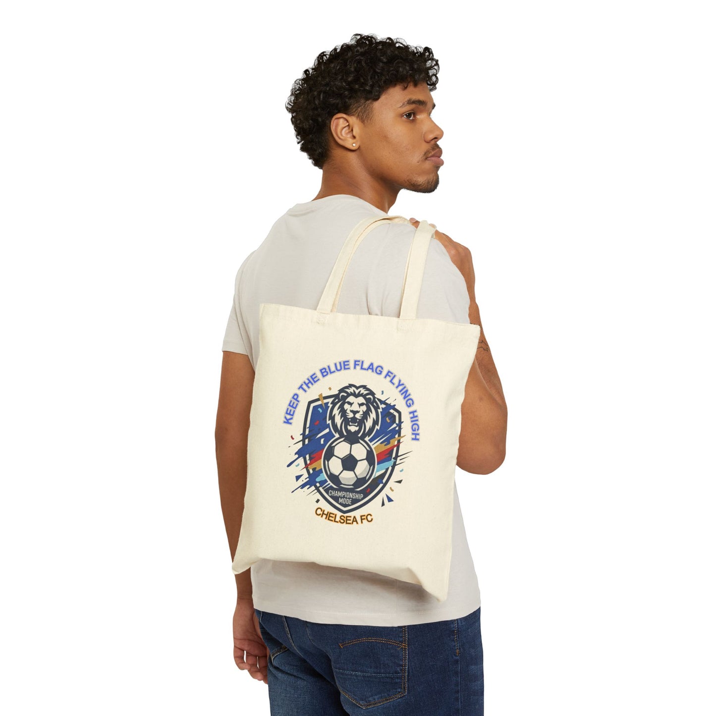 Keep the Blue Flag Flying High Tote | Chelsea Soccer Fan Pride Tote Bag, Retro Supporters - Trending Novelties & Gifts