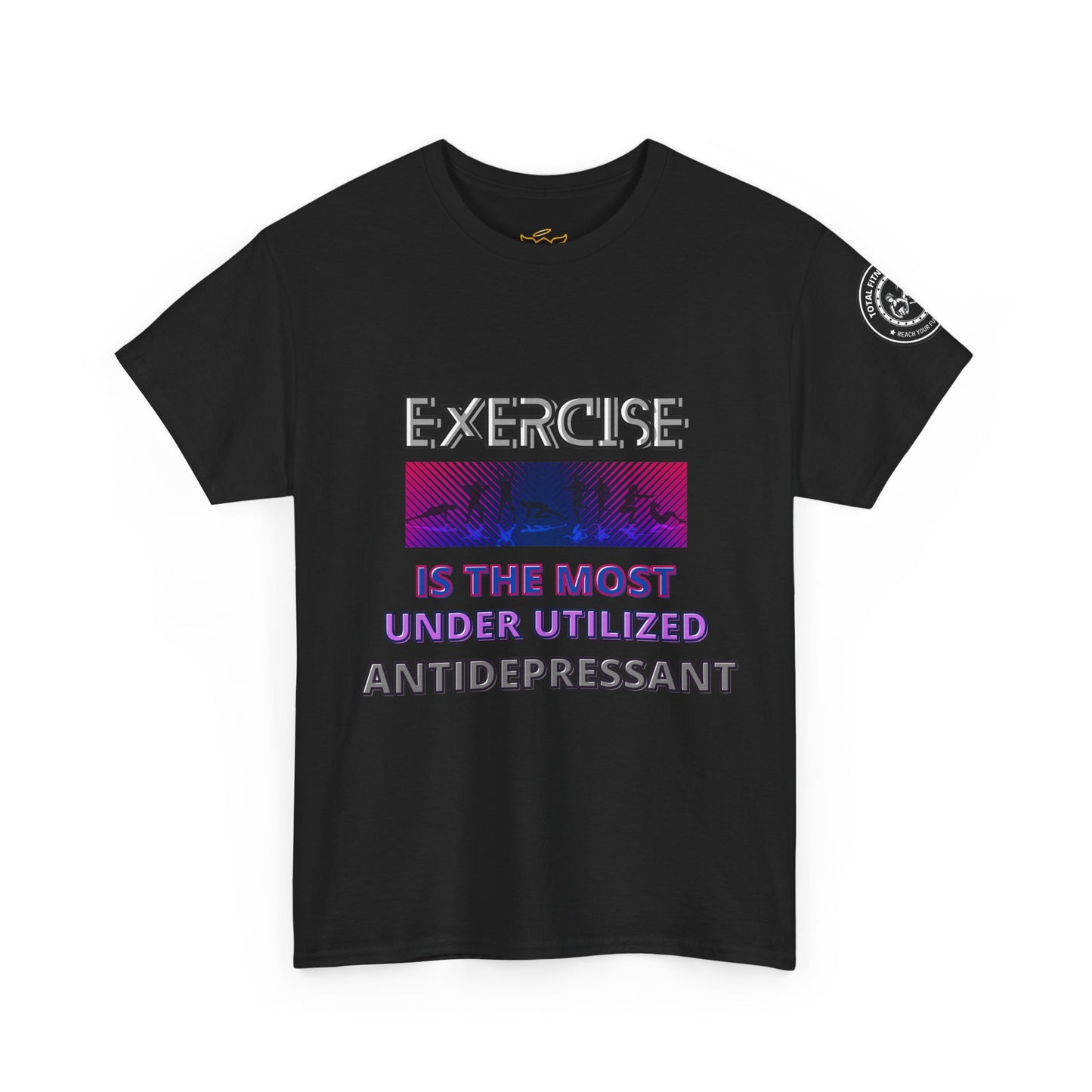 Fitness Quotes Tee - "Exercise is an Under Utilized Antidepressant". FQT