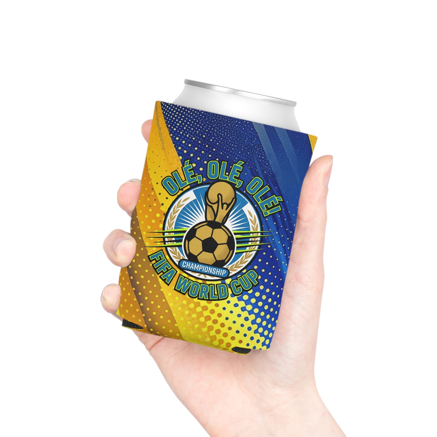 FIFA World Cup Can Cooler — "Olé, Olé, Olé" Soccer Koozie - Trending Novelties & Gifts