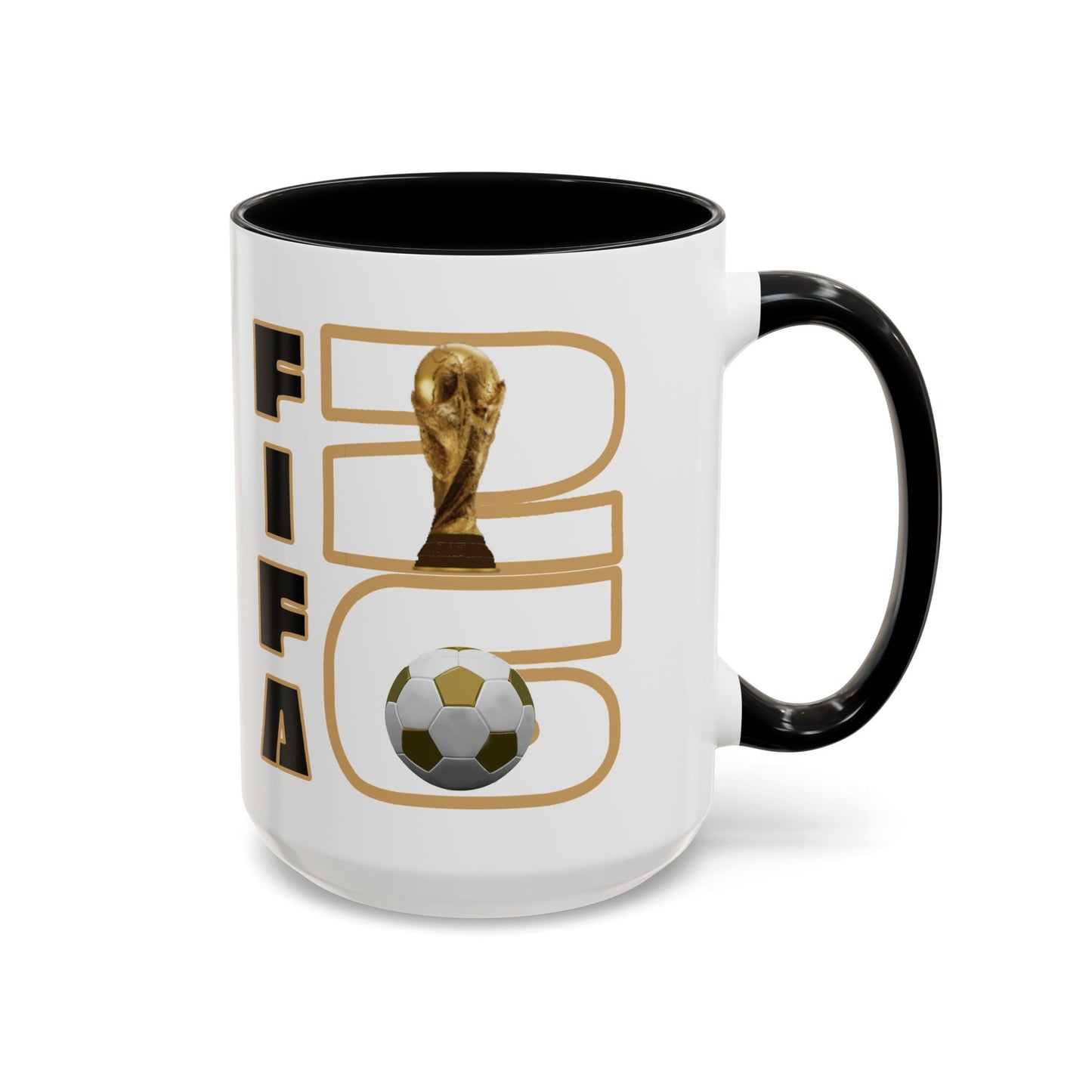 FIFA World Cup '26 Coffee Mug — Soccer Trophy & Ball Graphic 11/15oz