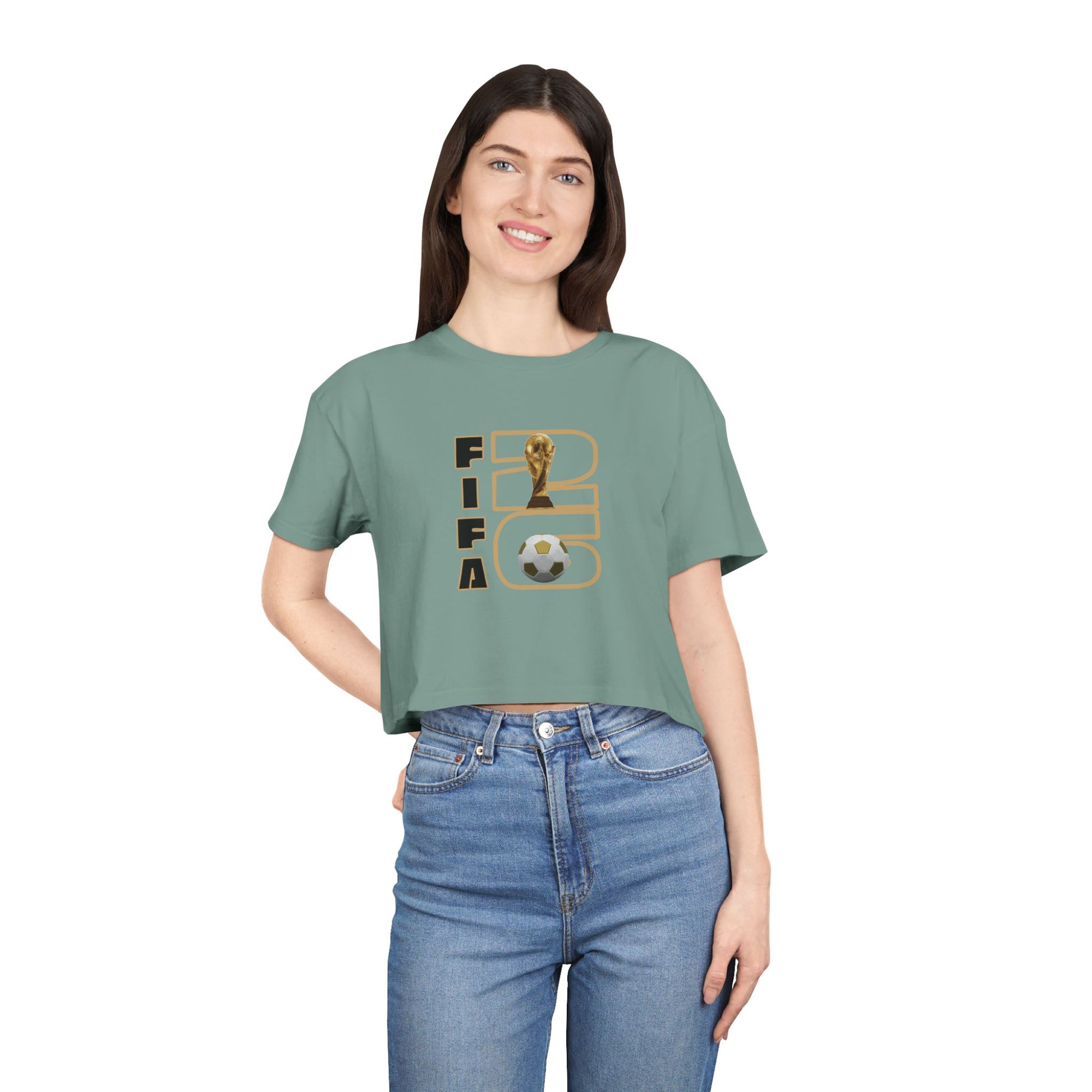 Women's Crop Tee — FIFA World Cup Soccer '26 Graphic - Trending Novelties & Gifts