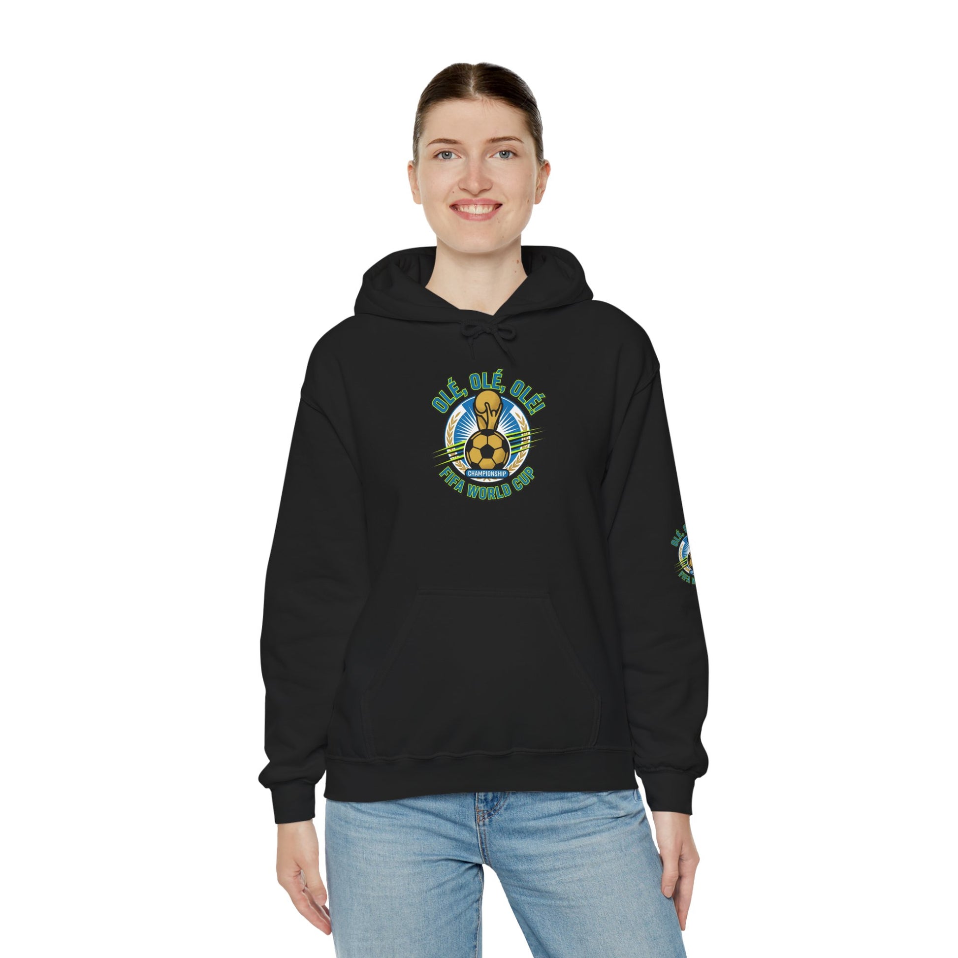 Soccer Champions Graphic Hoodie — World Cup Vintage Trophy Design Hoodie - Trending Novelties & Gifts