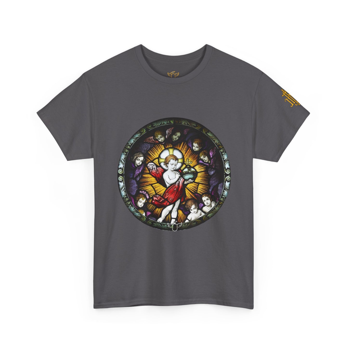 Baby Jesus Tee — Christian Stained Glass Graphic T‑Shirt (CT)