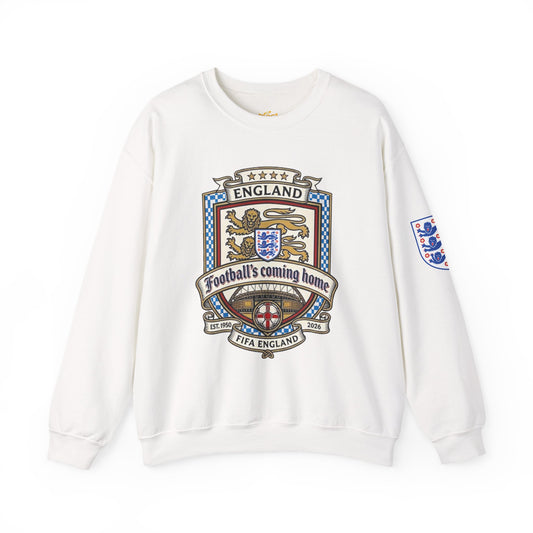 England's Soccer Fans' Crewneck Sweatshirt - "Football's Coming Home"