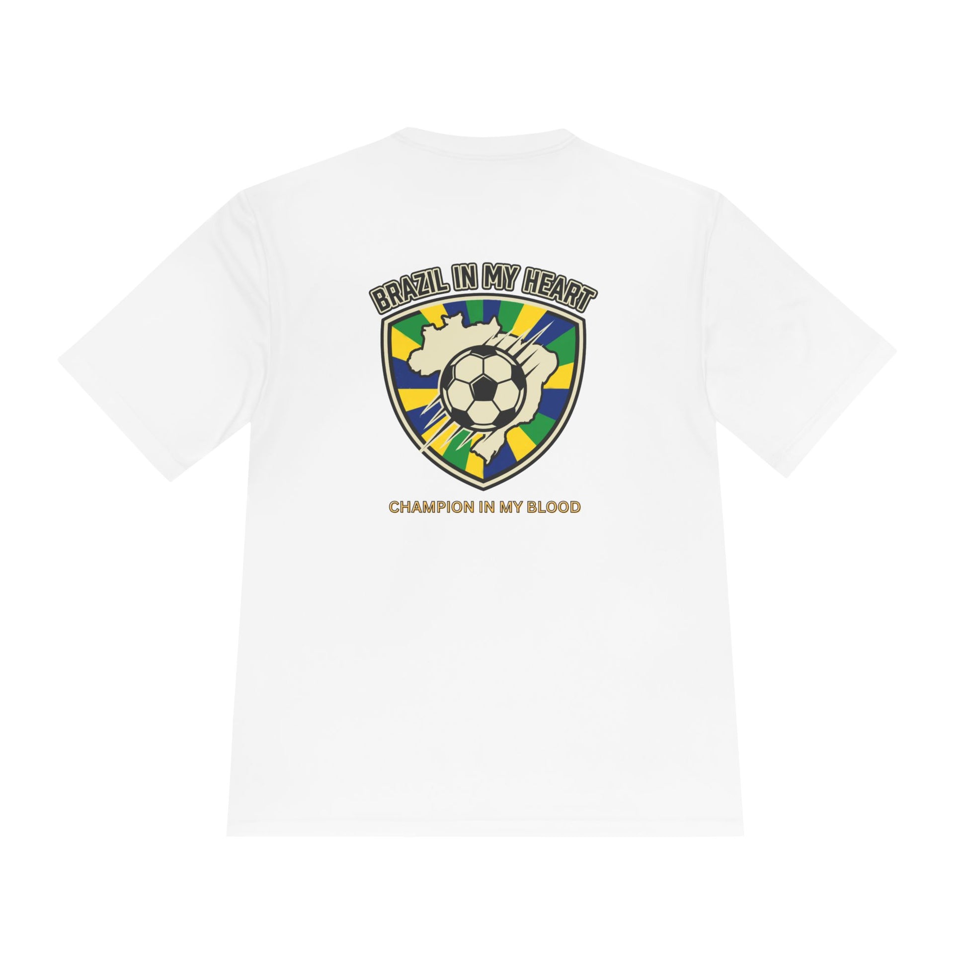 Brazil In My Heart Soccer Tee — Champion In My Blood Moisture-Wicking Shirt - Trending Novelties & Gifts