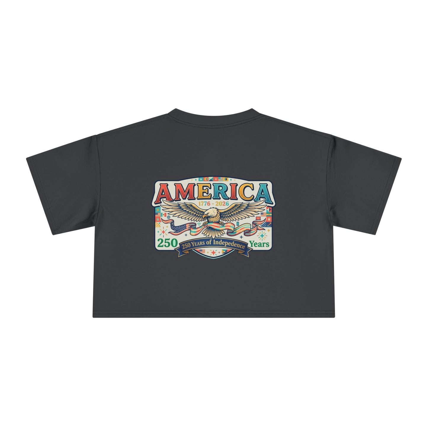 USA 250th ANNIVERSARY America Eagle  Women's Crop Tee | Patriotic 250 Years Independence Women's Crop Tee - Trending Novelties & Gifts