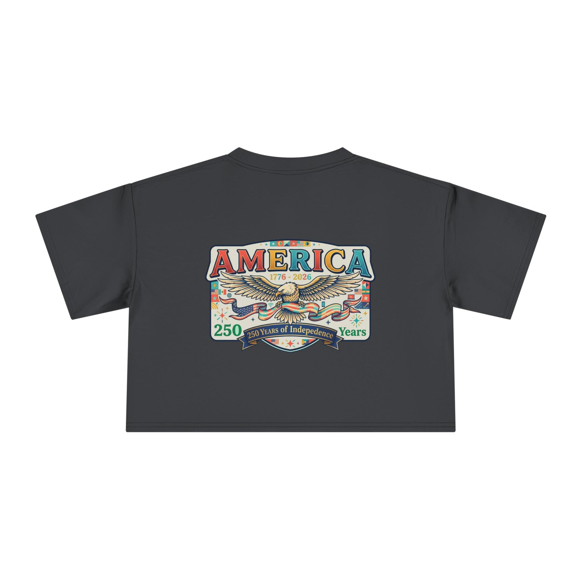 USA 250th ANNIVERSARY America Eagle  Women's Crop Tee | Patriotic 250 Years Independence Women's Crop Tee - Trending Novelties & Gifts