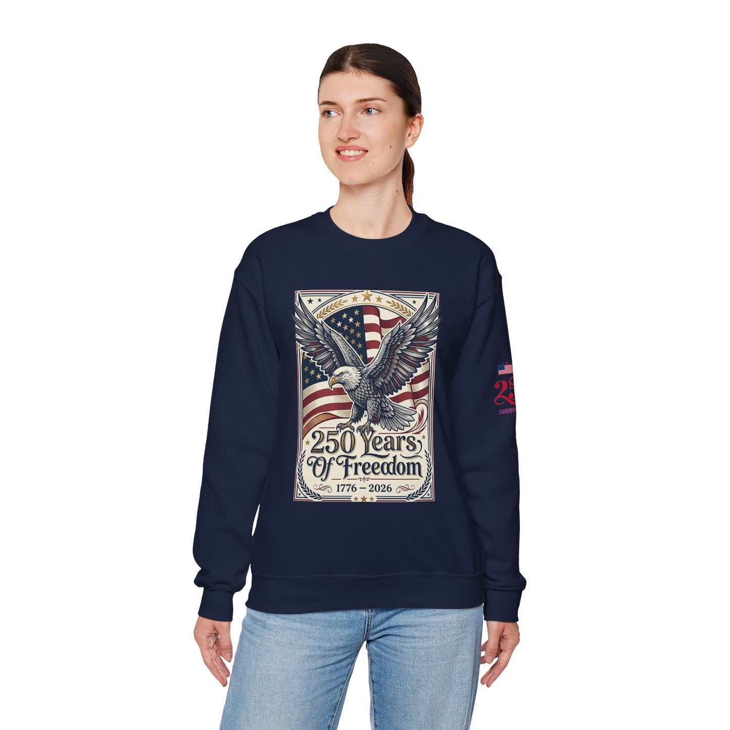 USA 250th ANNIVERSARY Crewneck Sweatshirt — America 250 Years of Freedom Sweatshirt - Trending Novelties & Gifts