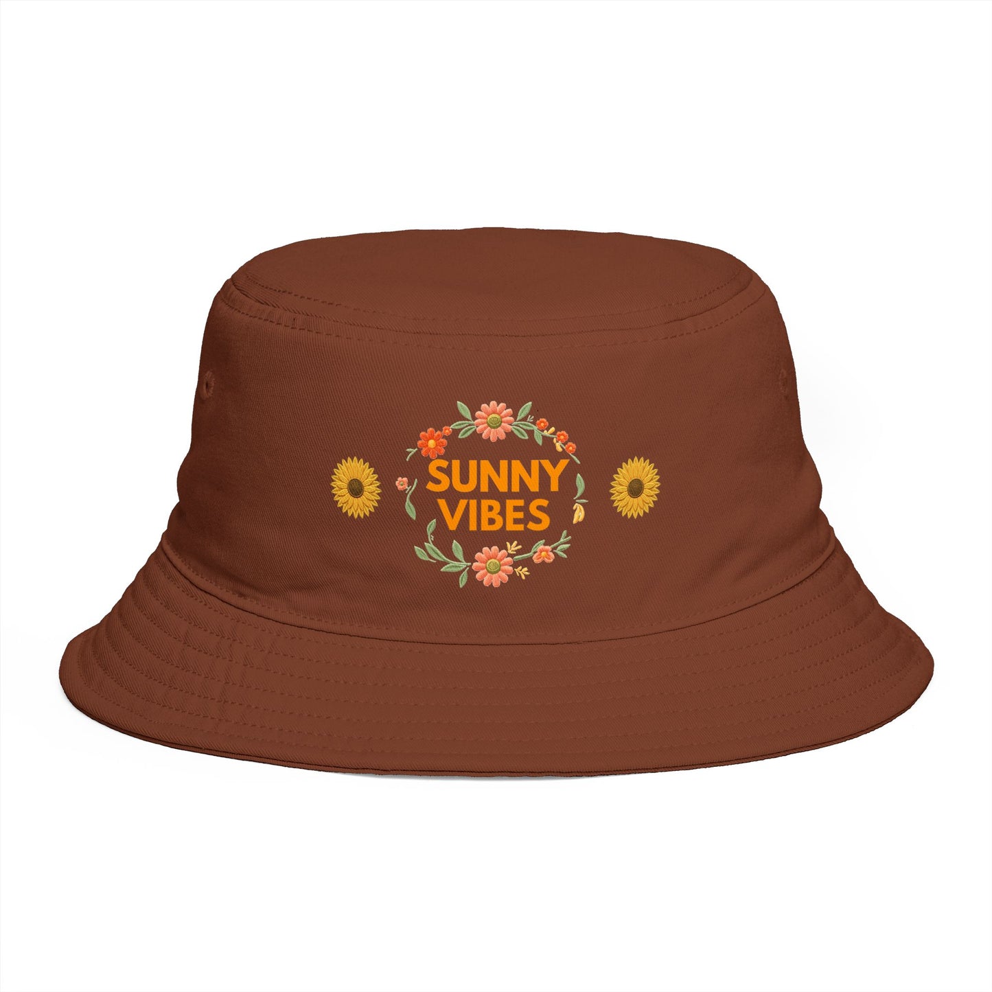 Bucket Hat — Sunny Vibes Floral Sunflower Summer Beach Accessory - Trending Novelties & Gifts