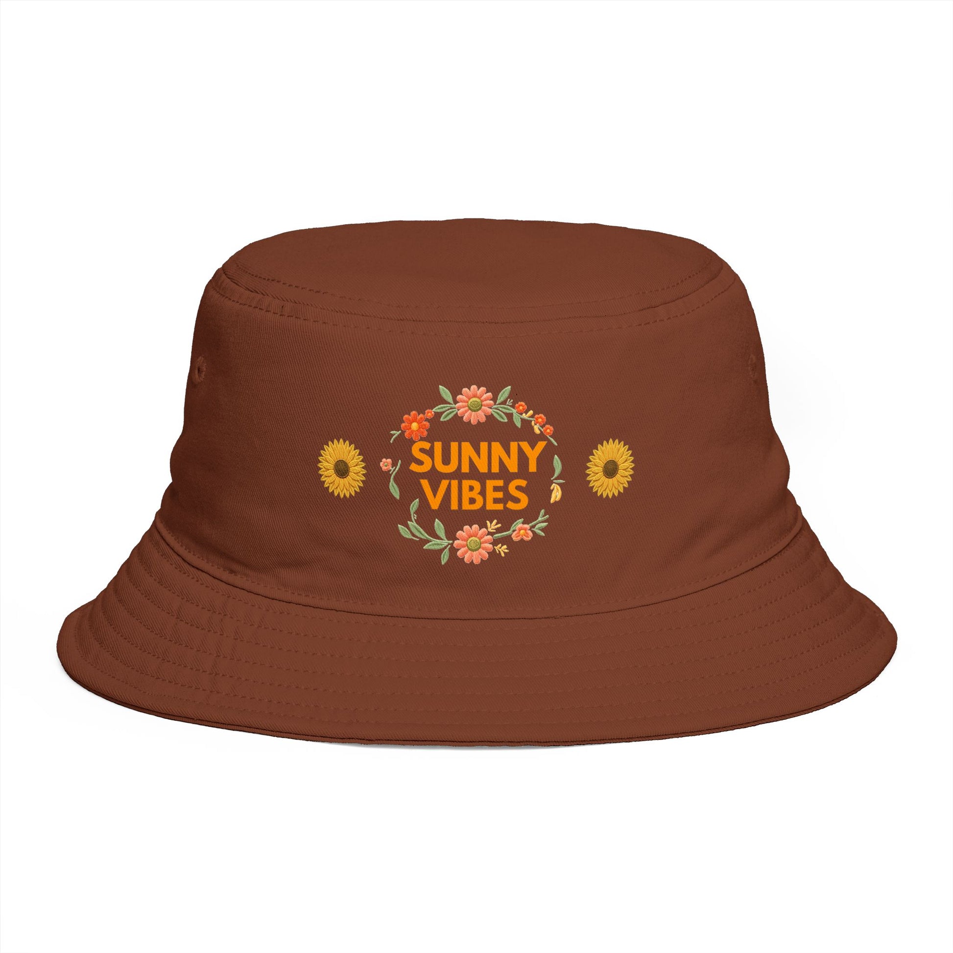 Bucket Hat — Sunny Vibes Floral Sunflower Summer Beach Accessory - Trending Novelties & Gifts