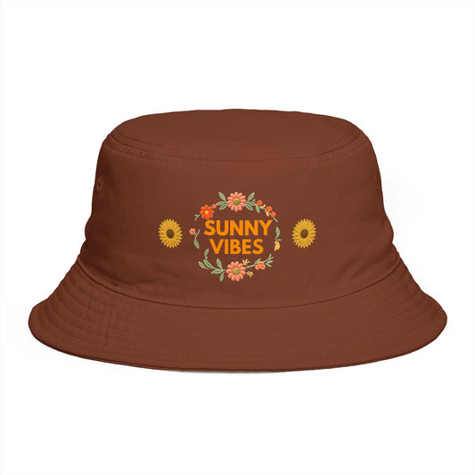 Bucket Hat — Sunny Vibes Floral Sunflower Summer Beach Accessory - Trending Novelties & Gifts