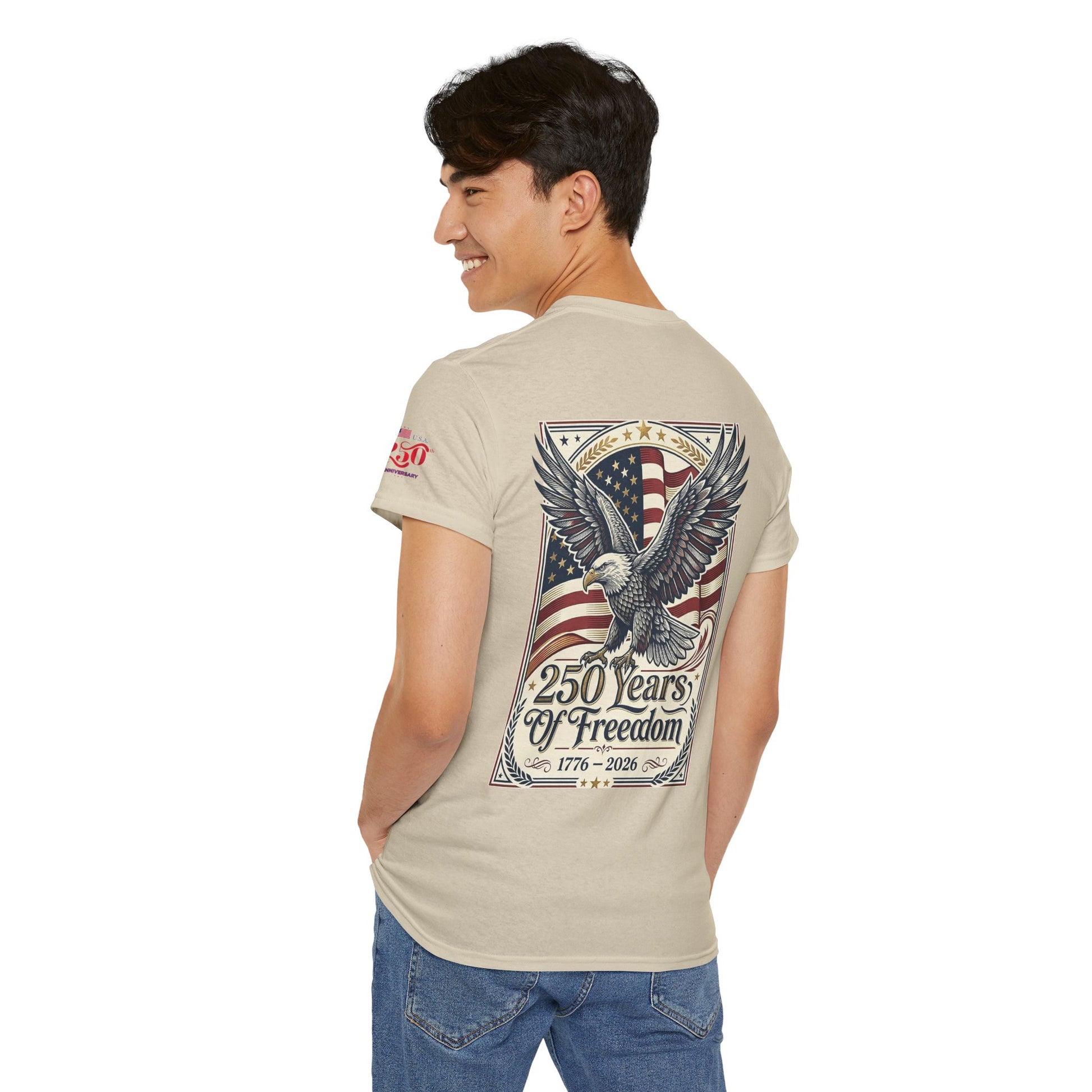 USA 250th ANNIVERSARY Eagle T-Shirt —  AMERICA'S 250 Years ANNIVERSARY of Freedom Tee - Trending Novelties & Gifts