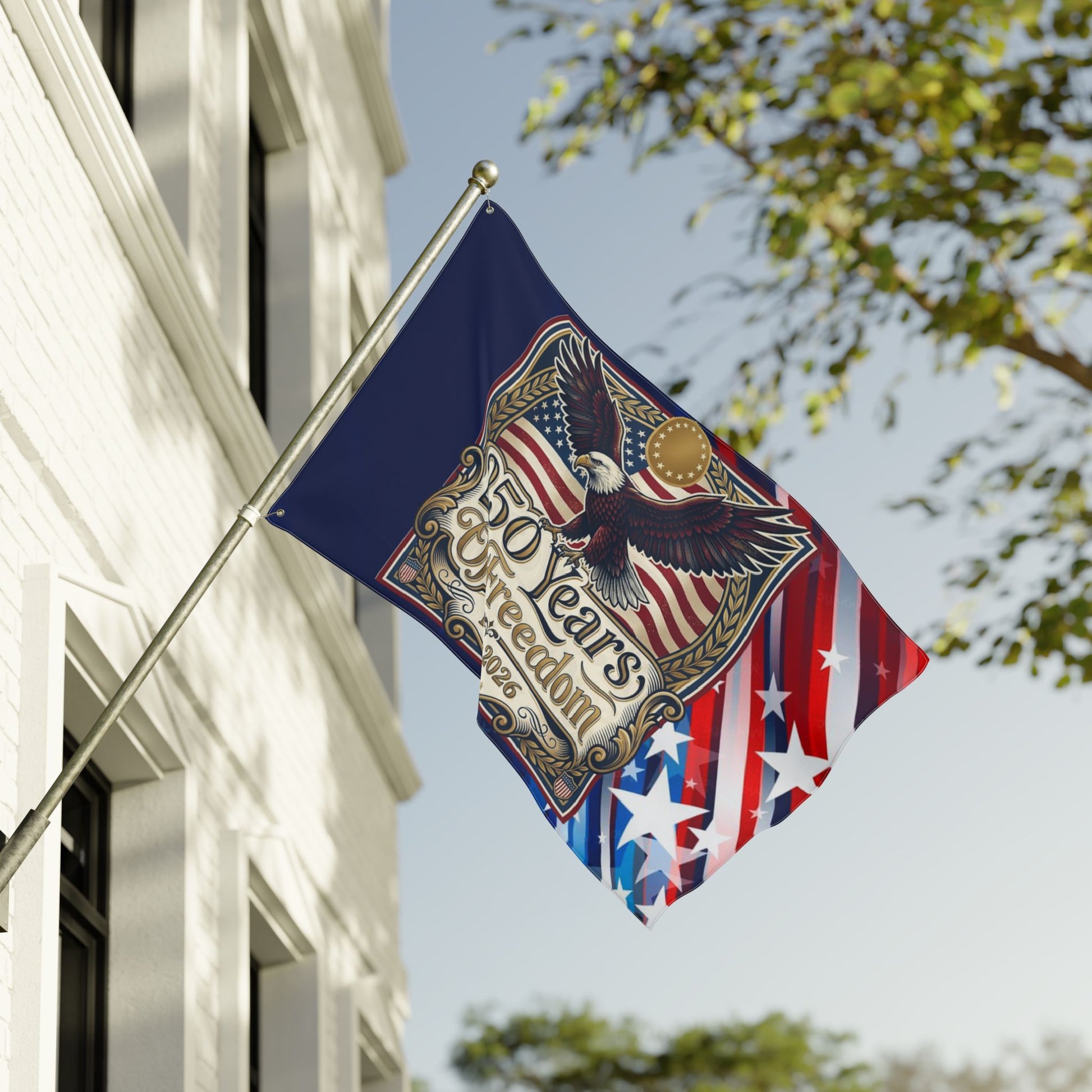 250 Years of Freedom Double-Sided Patriotic Flag -  USA 250th ANNIVERSARY Commemorative Flag - Trending Novelties & Gifts