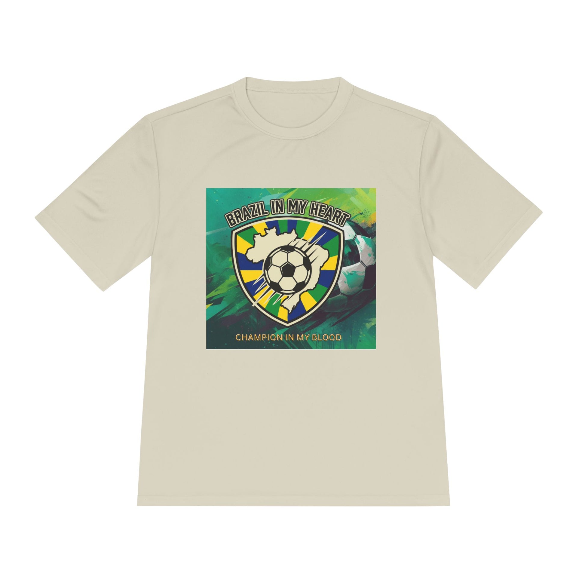 Brazil In My Heart Soccer Tee — Champion In My Blood Moisture-Wicking Shirt - Trending Novelties & Gifts