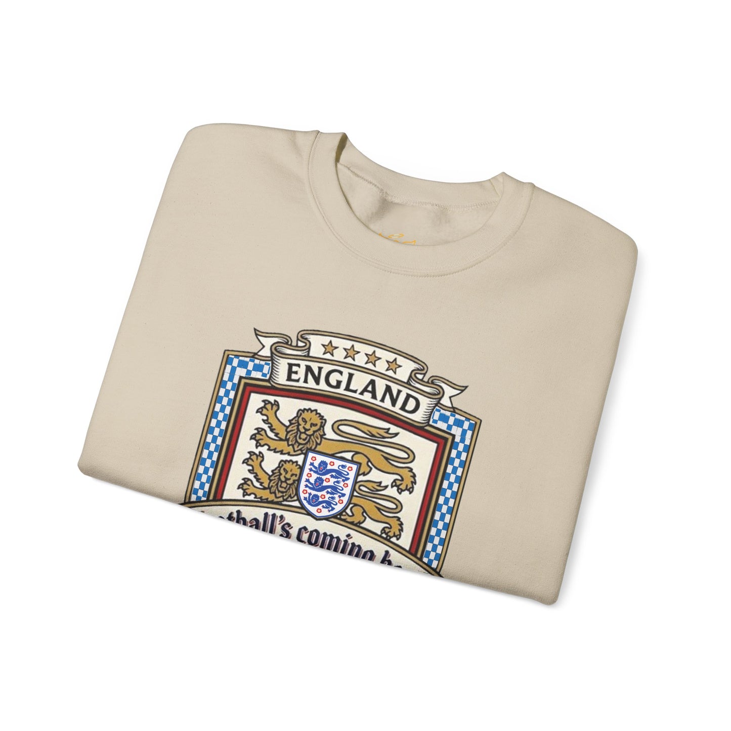 England's Soccer Fans' Crewneck Sweatshirt - "Football's Coming Home"