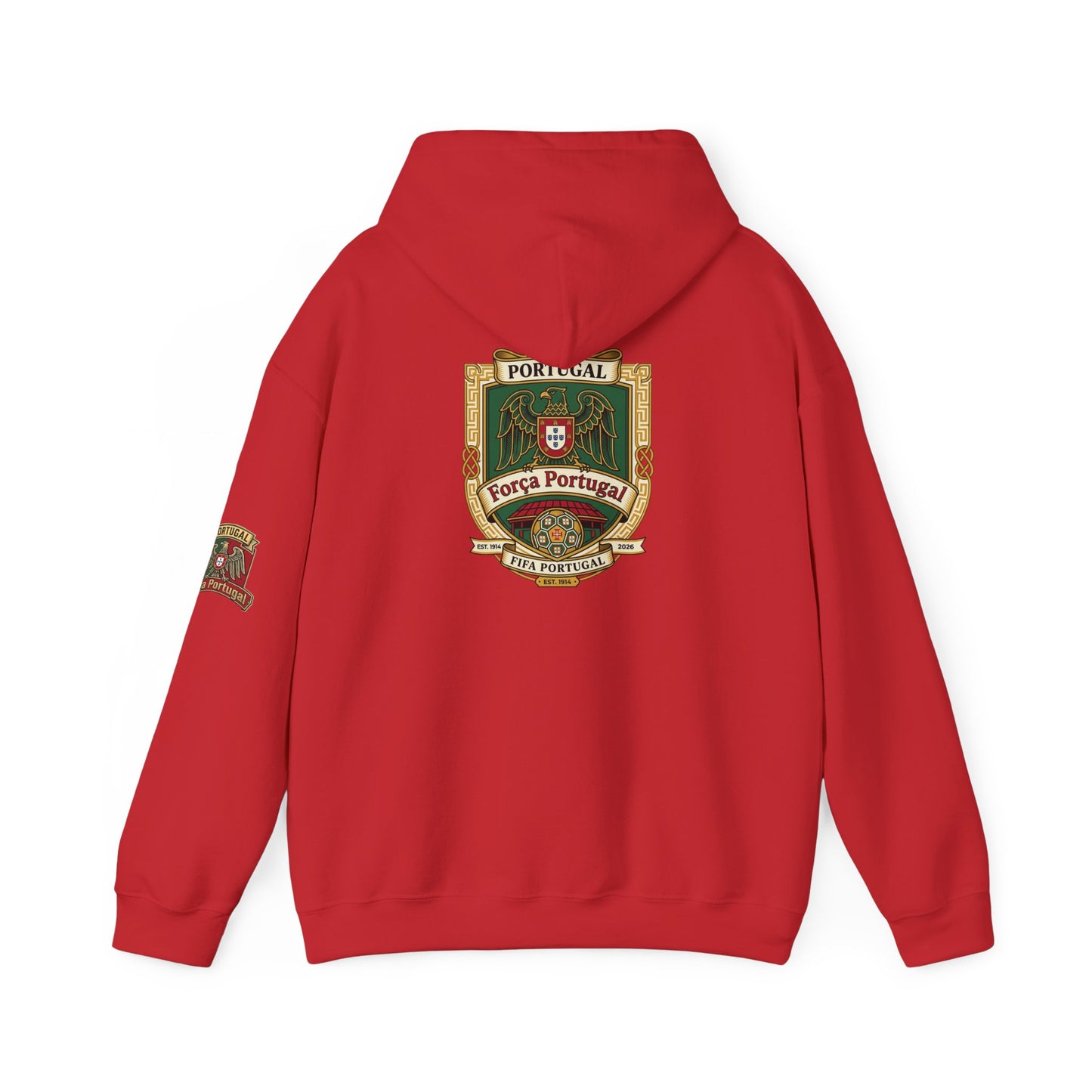 Portugal Soccer Crest Hoodie — Classic Portuguese Pride Pullover