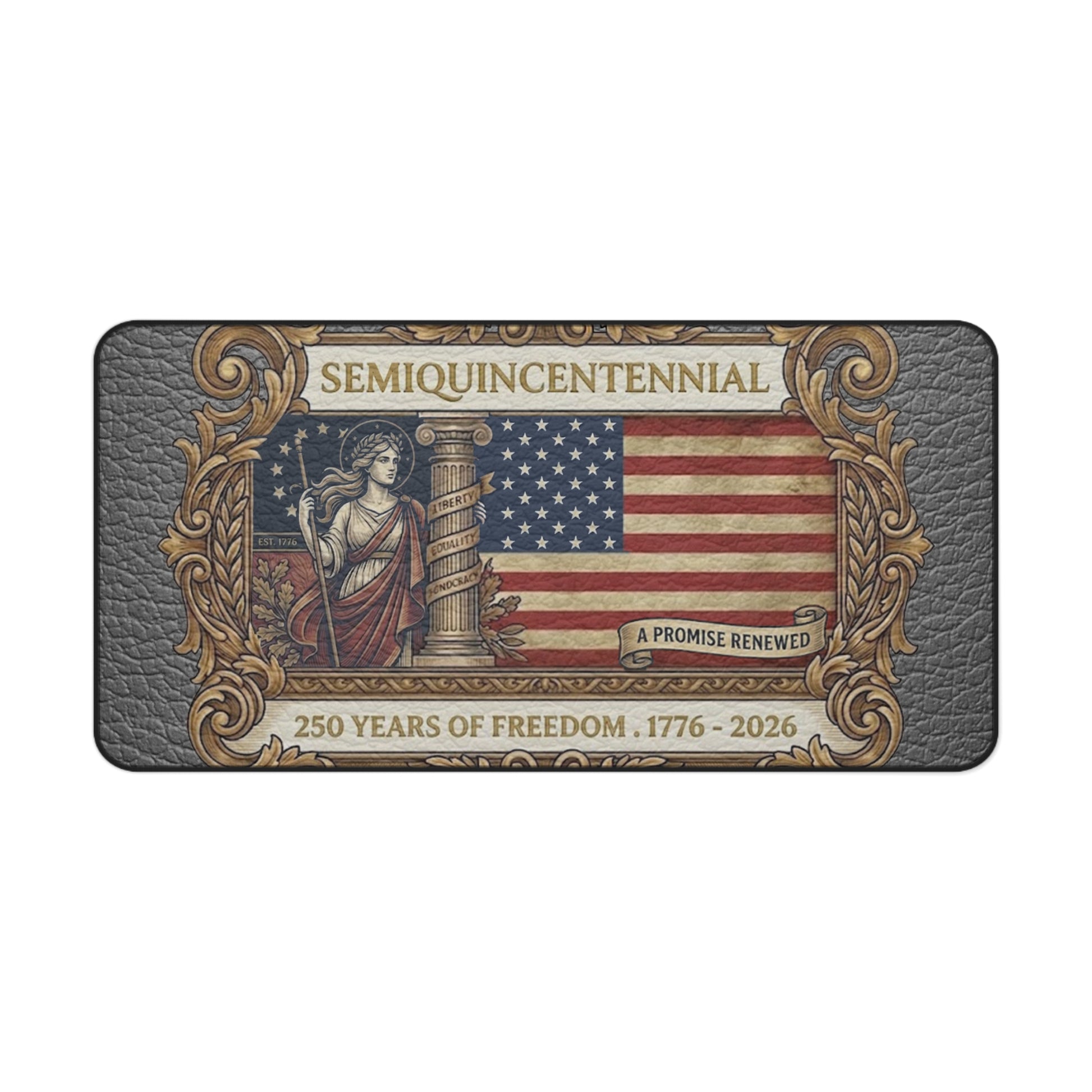 USA 250th ANNIVERSARY (Semiquincentennial) Desk Mat |  America 250 Years of Freedom Patriotic Design Desk Mat - Trending Novelties & Gifts