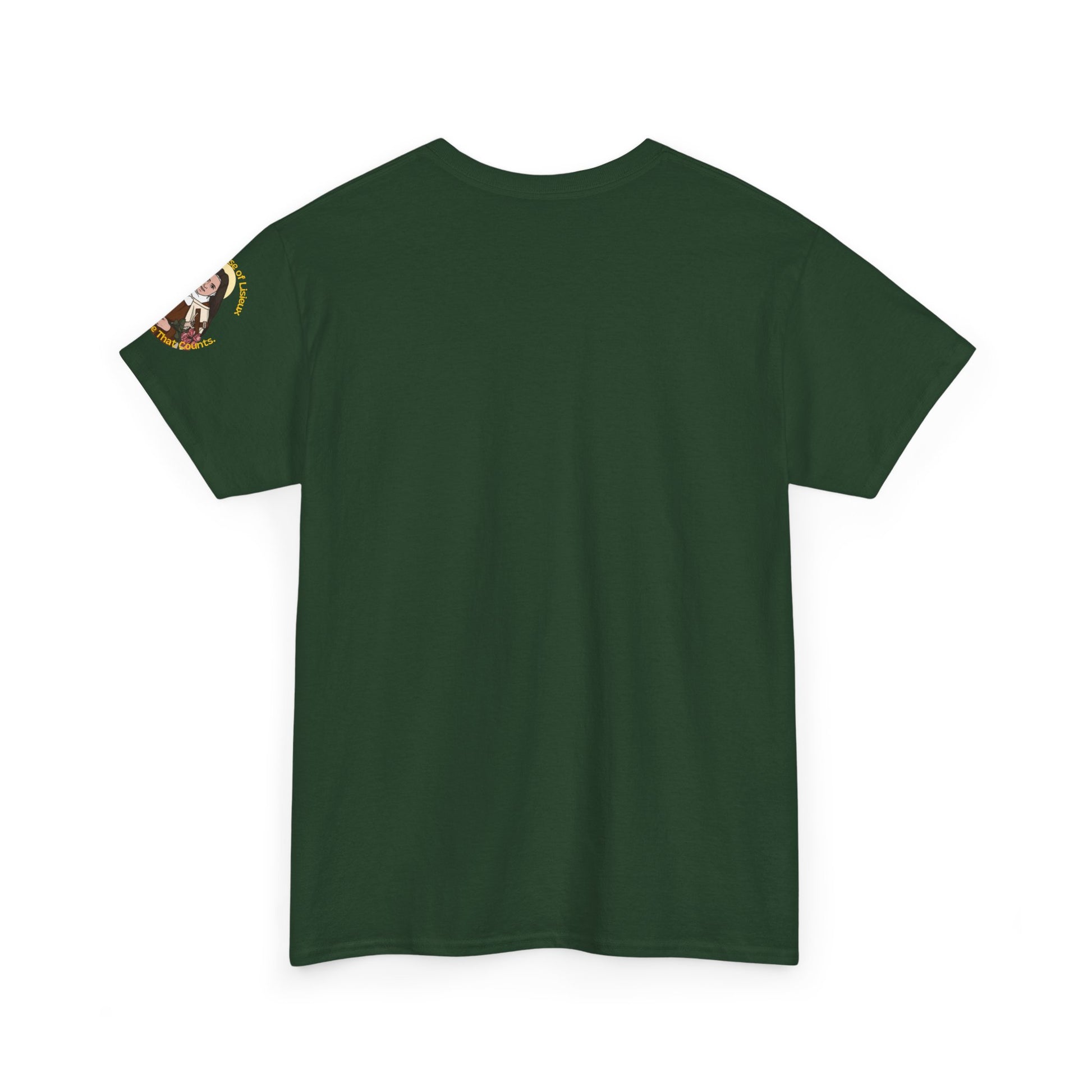 Green t-shirt on a white background