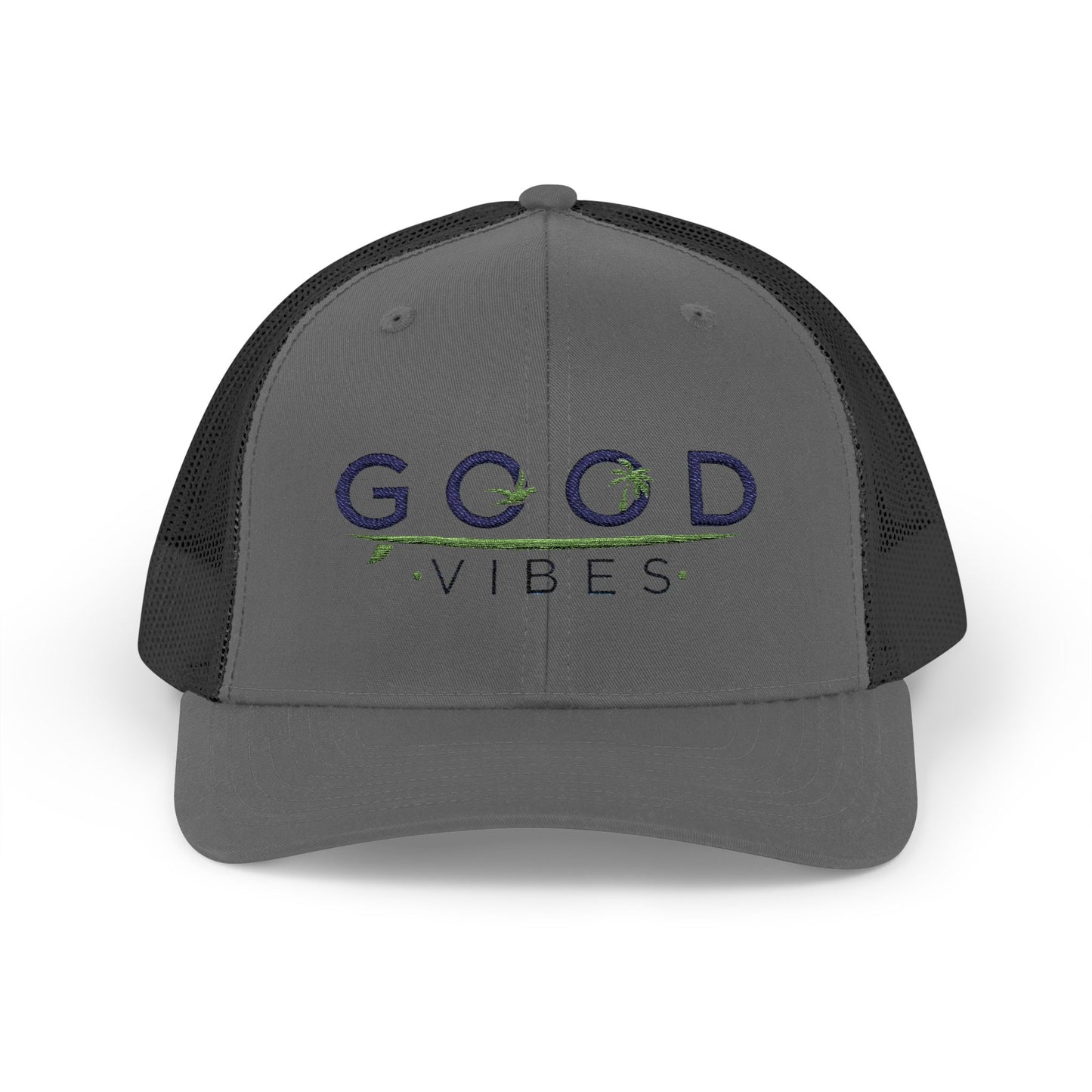 Good Vibes Trucker Cap - Summer Colorful Embroidered Snapback Cap - Trending Novelties & Gifts
