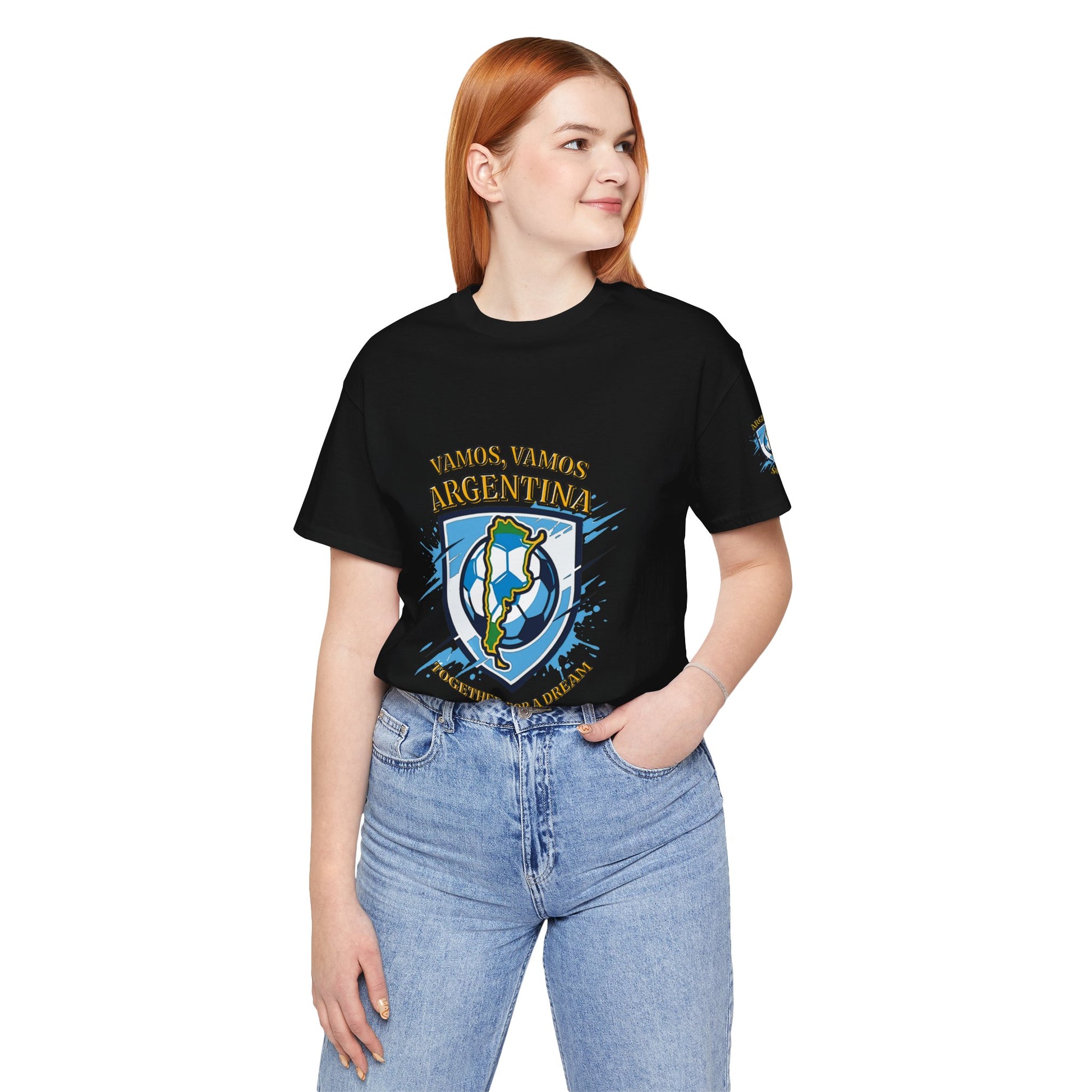 Argentina Soccer T-Shirt - "Vamos, Vamos Argentina" Together for a Dream Fan Tee - Trending Novelties & Gifts