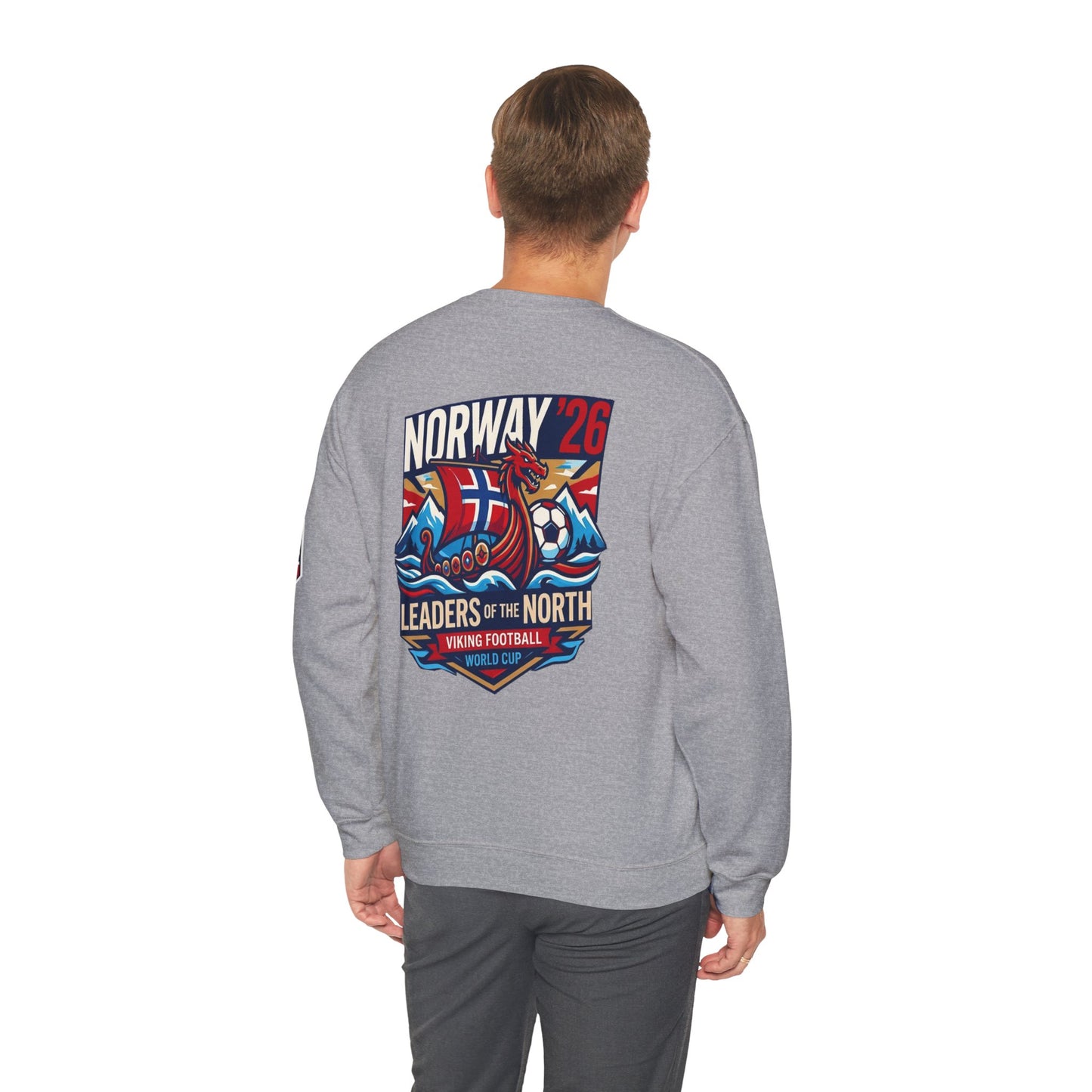 Norway '26 Viking Soccer Sweatshirt — Leaders of the North World Cup Fan Pullover