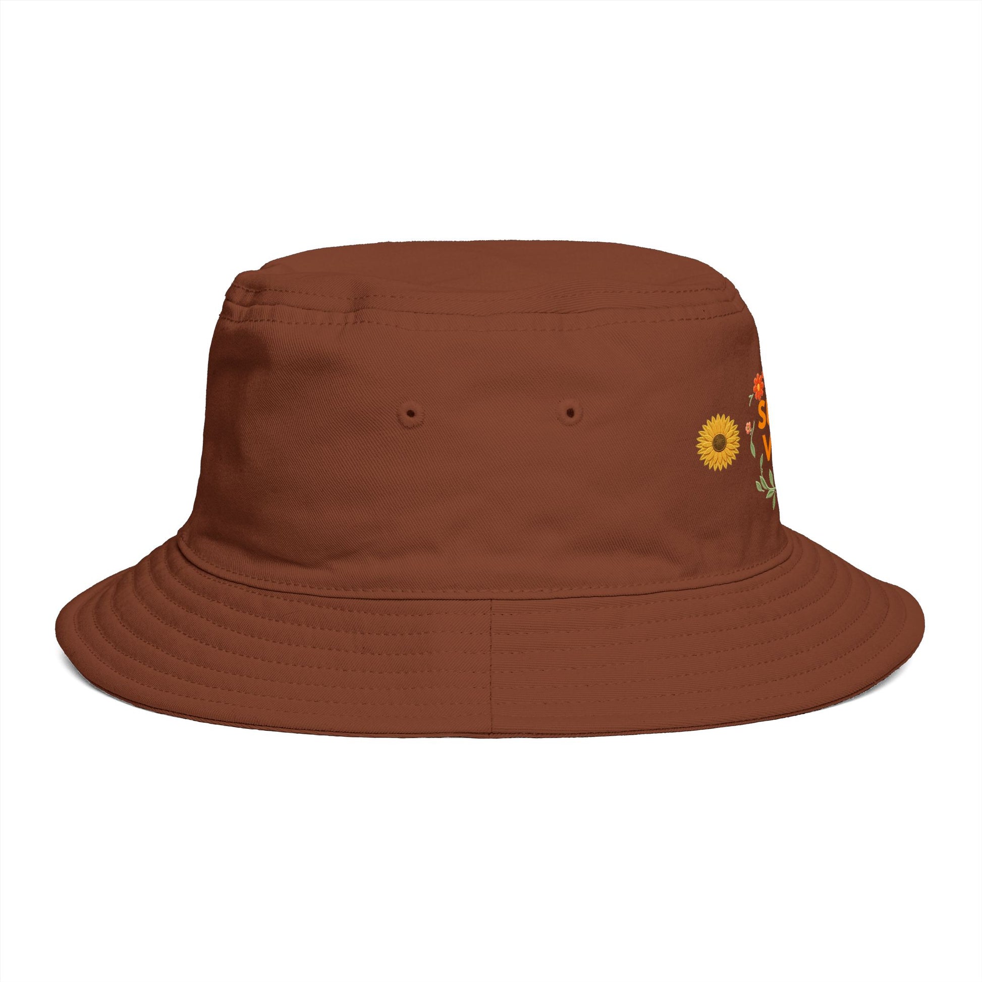 Bucket Hat — Sunny Vibes Floral Sunflower Summer Beach Accessory - Trending Novelties & Gifts