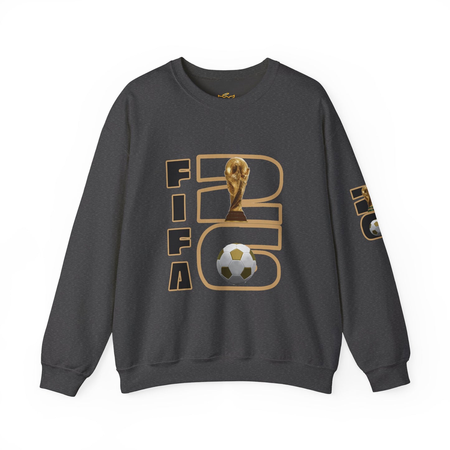 FIFA World Cup 2026 Crewneck Sweatshirt — Gold Trophy & Soccer Ball Design - Trending Novelties & Gifts
