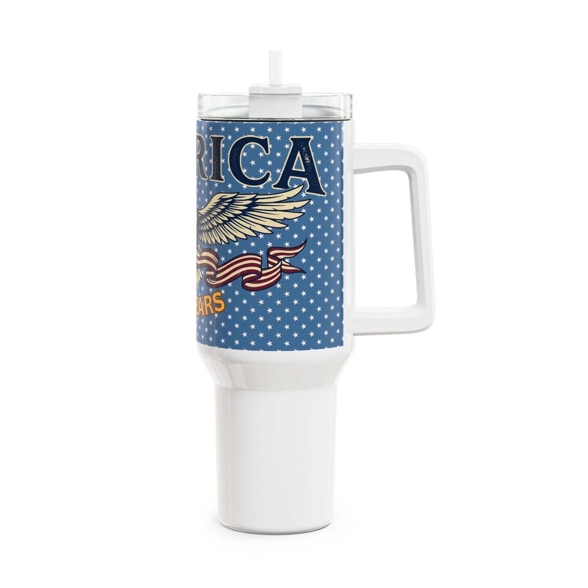 USA 250th ANNIVERSARY 40oz Patriotic Eagle Tumbler — "America 250 Years" Insulated Travel Mug - Trending Novelties & Gifts