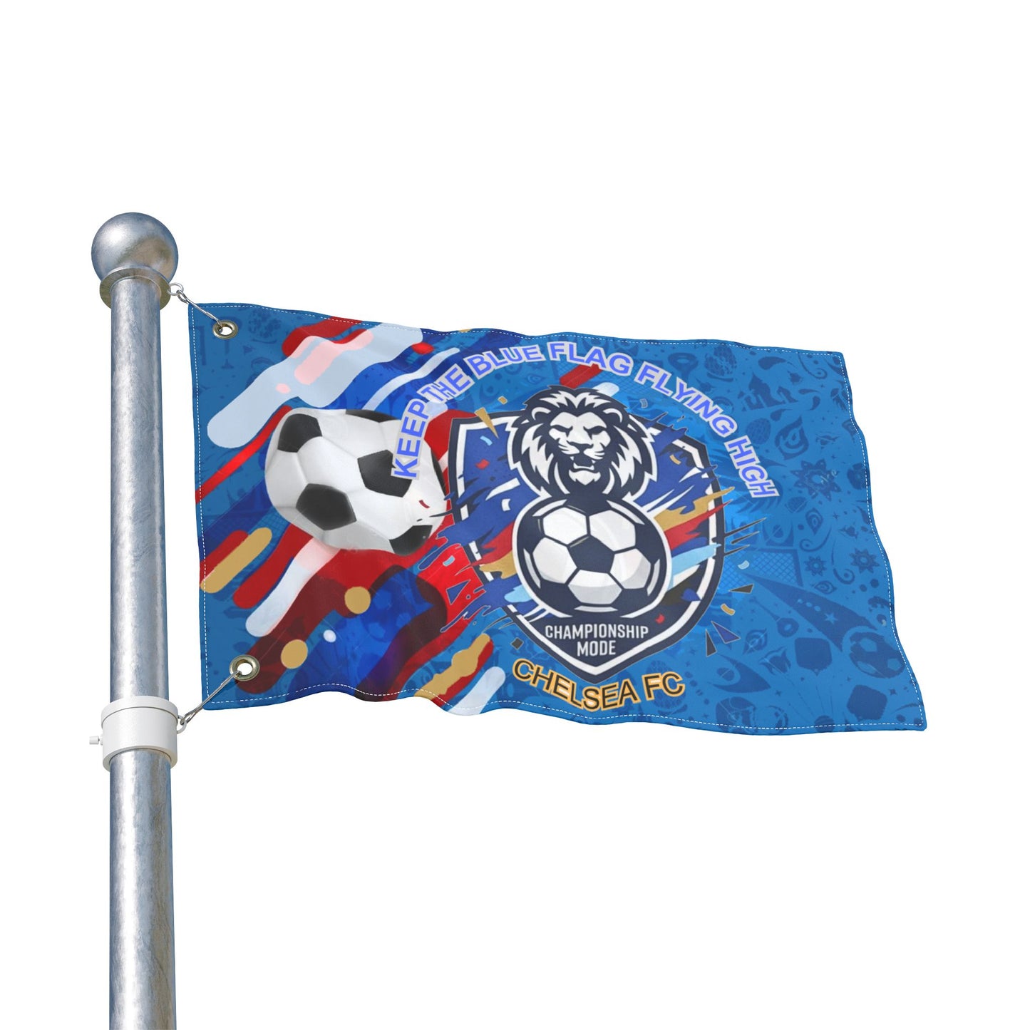 Chelsea FC Soccer Flag — Double-Sided "Keep the Blue Flag Flying High" Fan Banner - Trending Novelties & Gifts