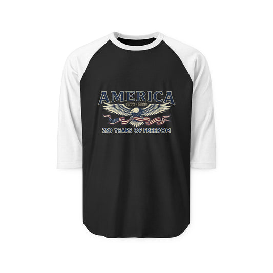 America Eagle Raglan Shirt Baseball Tee | USA 250th ANNIVERSARY Baseball Tee - Trending Novelties & Gifts