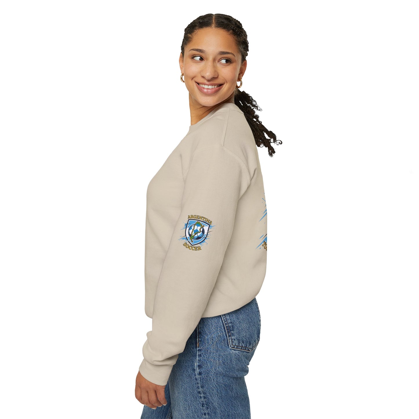 Argentina Soccer Crewneck Sweatshirt – "Vamos, Vamos Argentina" Football Fan Pullover - Trending Novelties & Gifts
