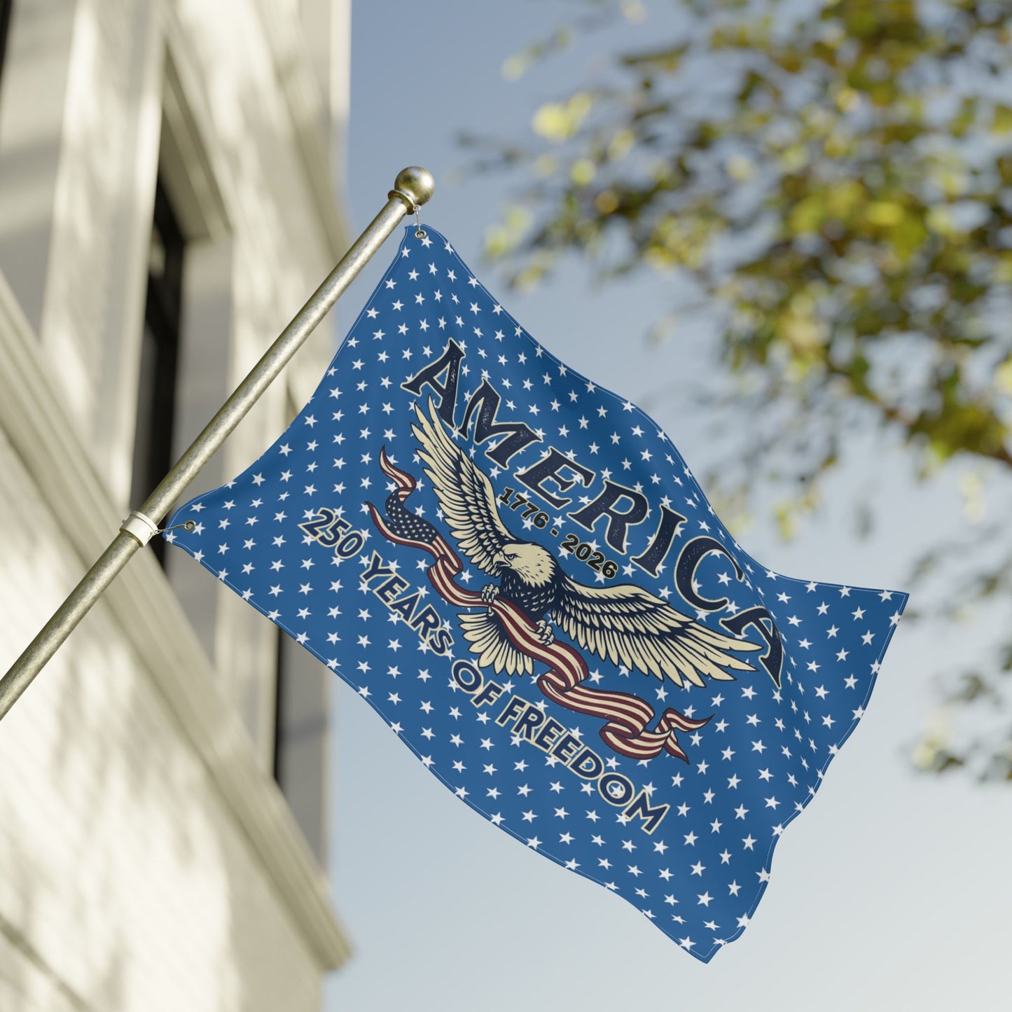 America 250 Years of Freedom Double-Sided Flag with Eagle | USA 250th ANNIVERSARY Double-Sided Flag - Trending Novelties & Gifts