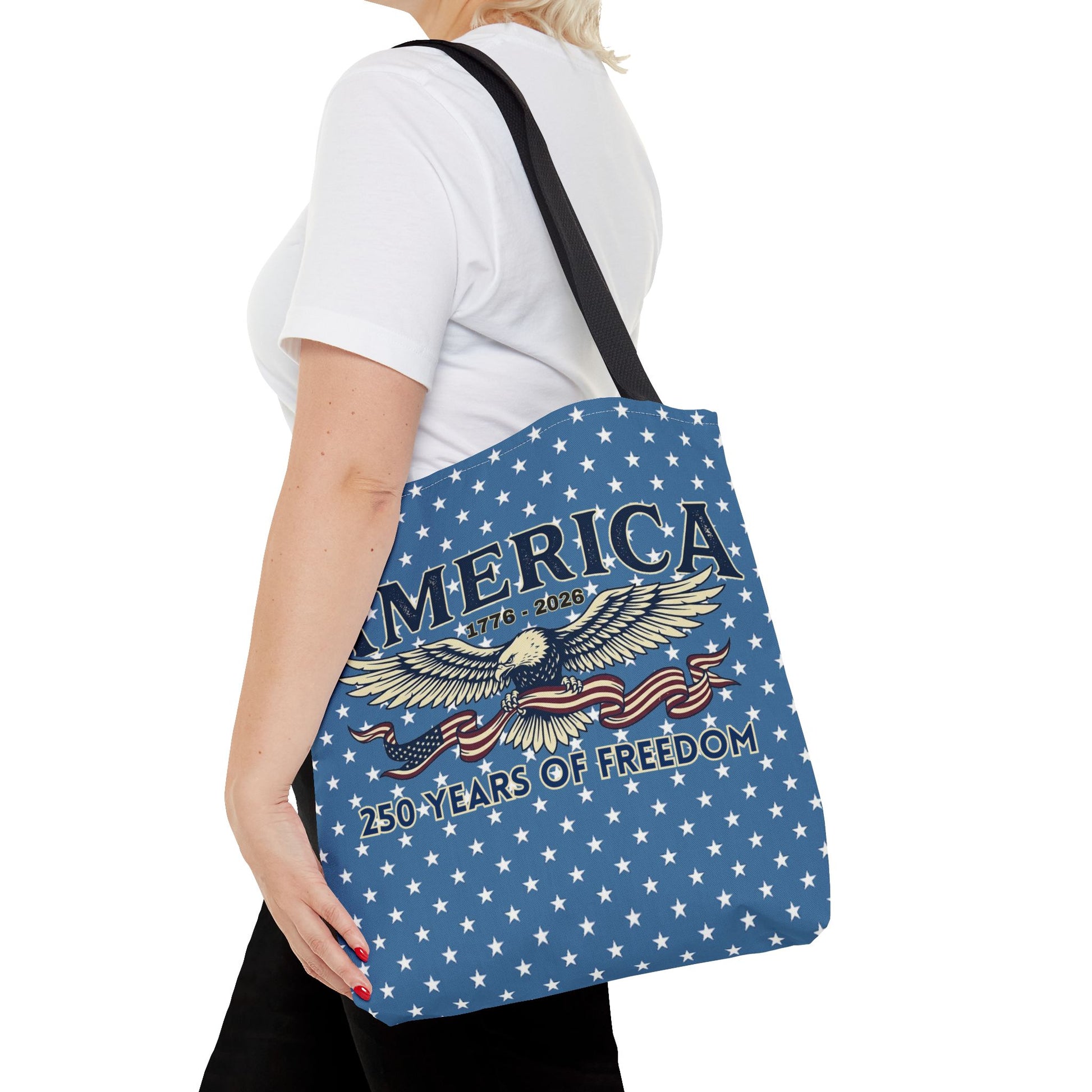 USA 250th ANNIVERSARY Patriotic Tote Bag  | America's 250 Years of Freedom" Eagle Design Tote - Trending Novelties & Gifts