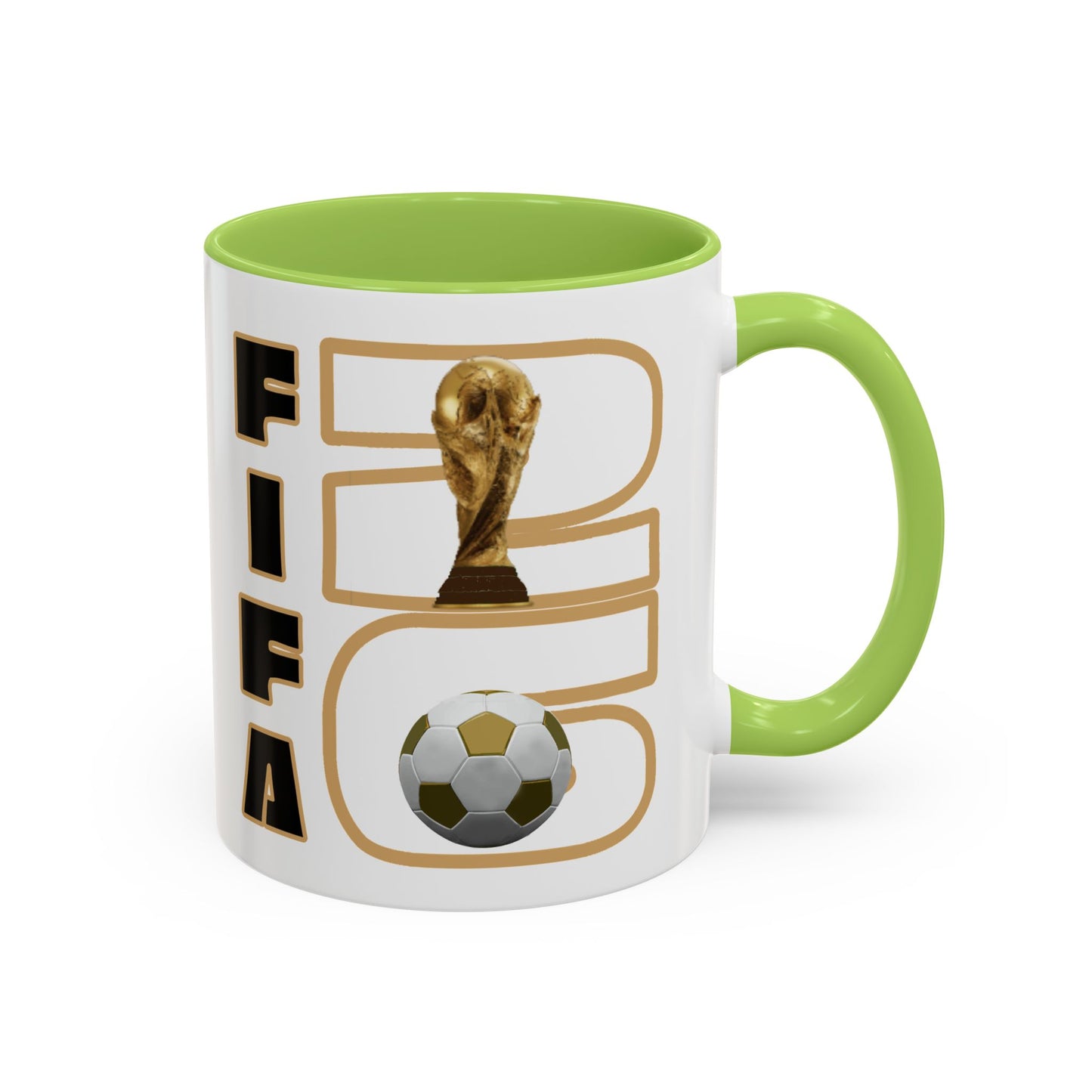 FIFA World Cup '26 Coffee Mug — Soccer Trophy & Ball Graphic 11/15oz